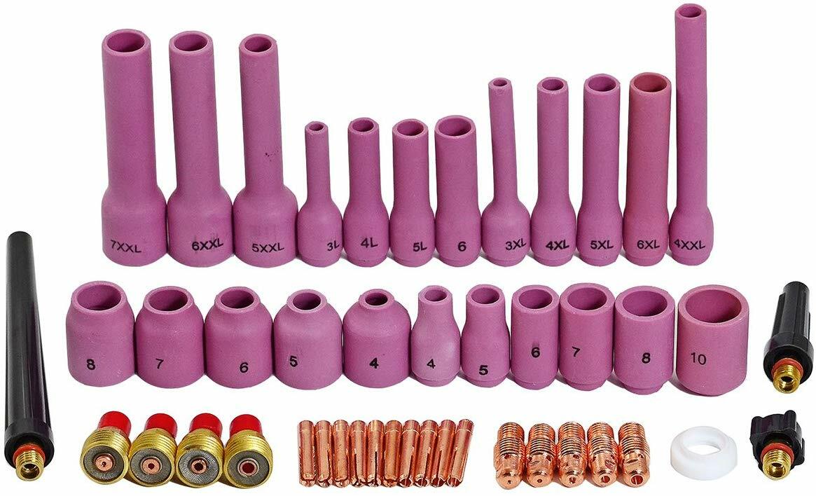 RIVERWELD TIG Gas Lens Collet Body Assorted DB SR WP 9 20 25 Welding Torch 46pcs