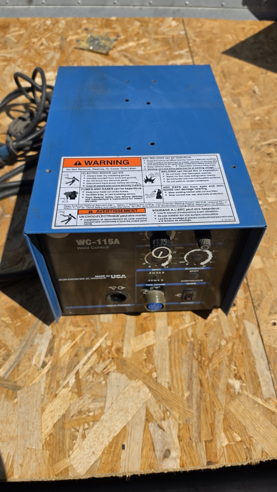 Used Miller WC-115A Welding Control