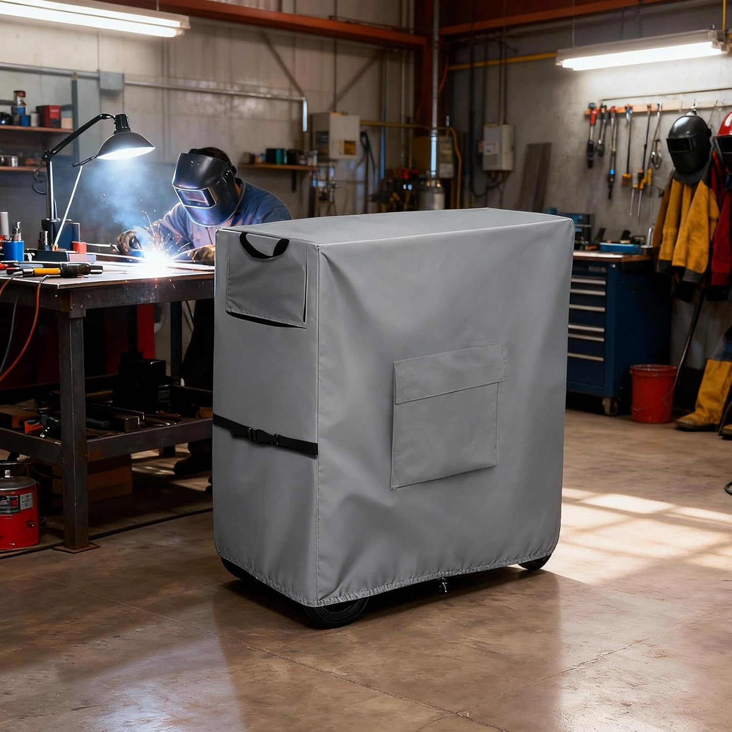 Welding Cart Cover,3-Tier Welder Cart Protective Cover for Tig Mig Most Plasma C