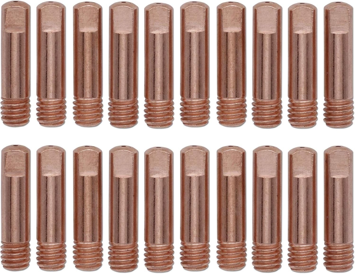 MIG Welding Copper Contact Tips .023” M6 Thread – 20 Pack for Precision Work