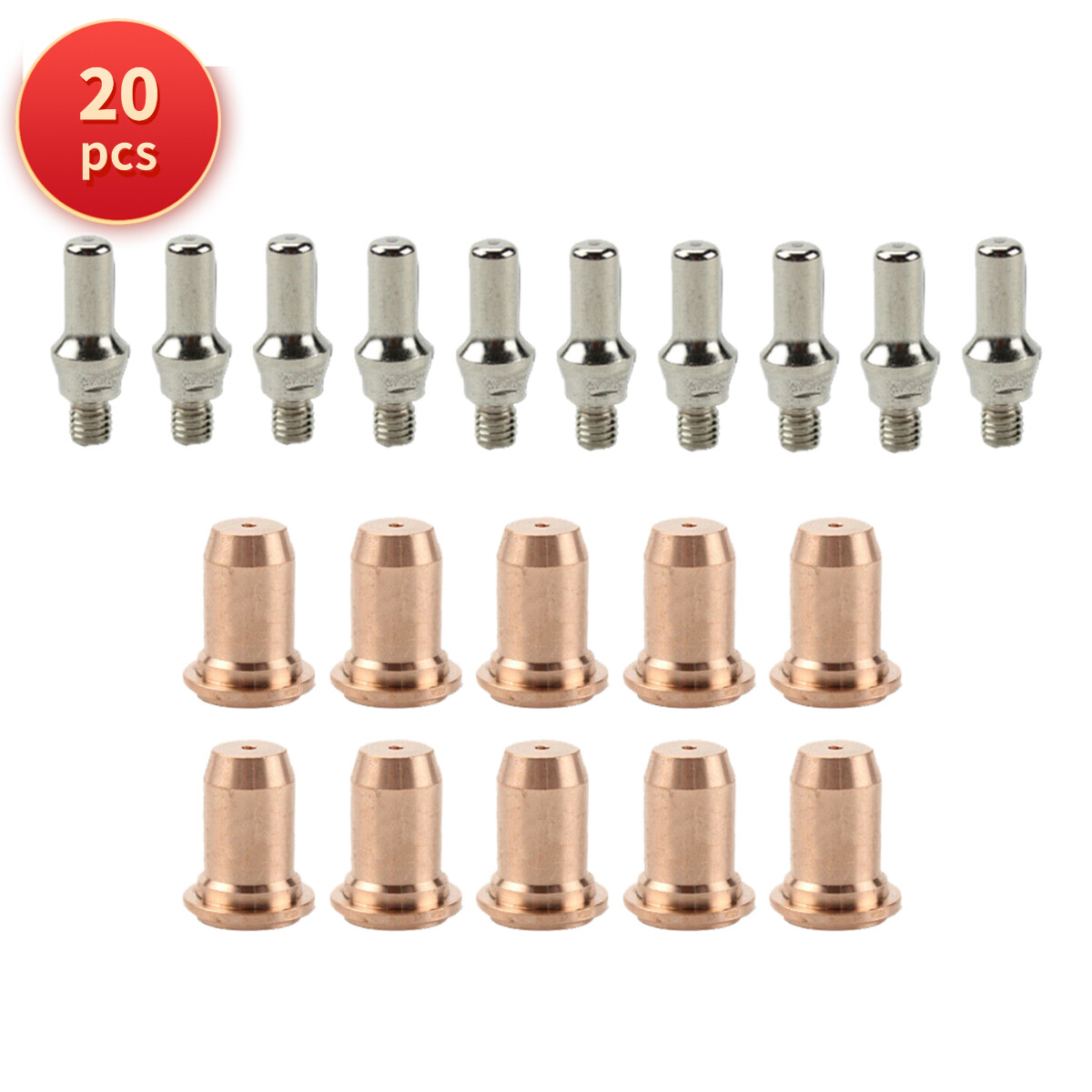 20 pcs 50-60A 1.1mm Consumables Kit fit Everlast PowerPlasma 62i Plasma Cutter