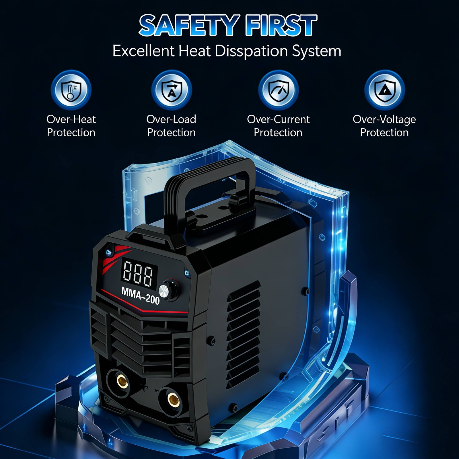 Portable Stick Welder 200A 110/220V IGBT Inverter Machine with Welding Electrode
