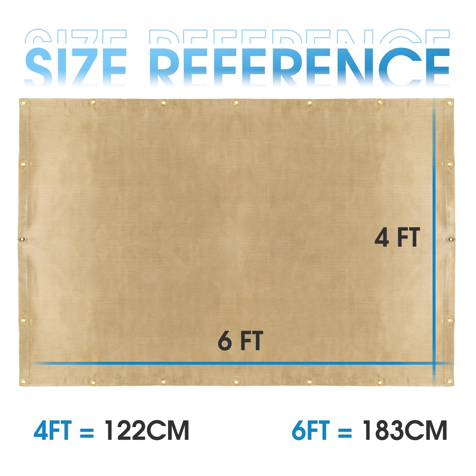 Fiberglass Welding Blanket, 4 x 6ft/6 x 8ft Fireproof Insulation Blanket