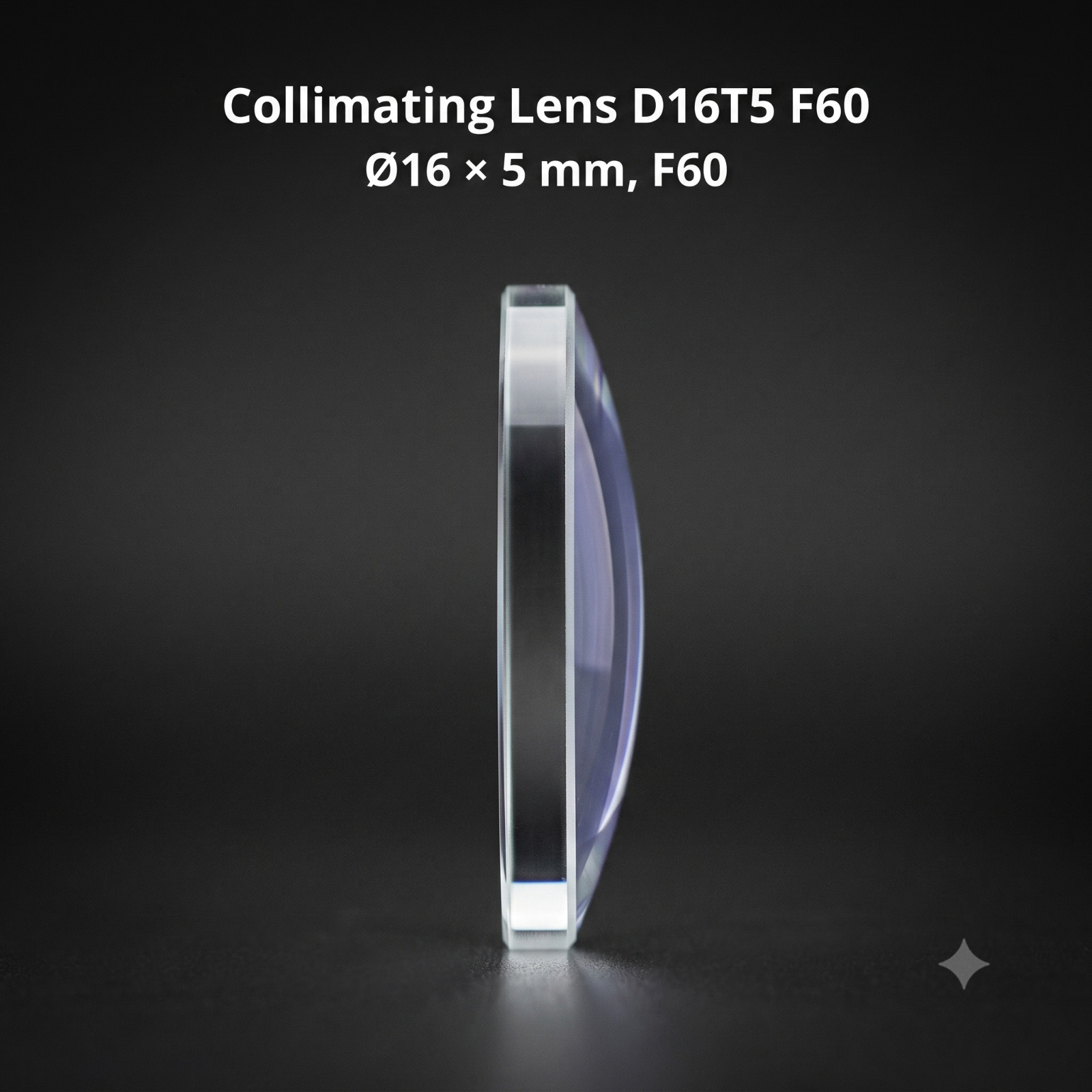 Collimating Lens D16T5 F60 for SUP20S/T,SUP21T,SUP23S/T,SUP33T.