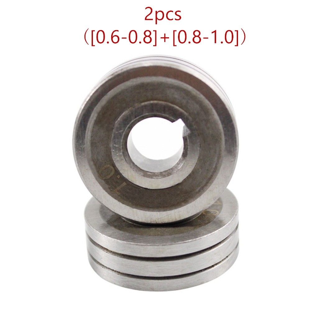 2PCS V-Groove Mig Welder Drive Roller Roll 0.6-0.8 & 0.8-1.0 Knurled-Groove New