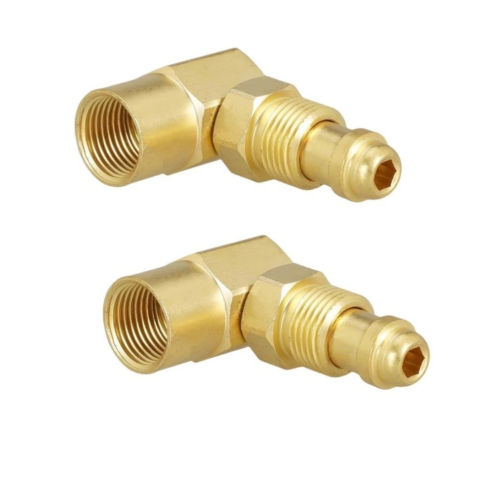 AW-407 CGA 032 Nut/NIP-032 Body 90′ Argon Welder Connector for Everlast for TIG