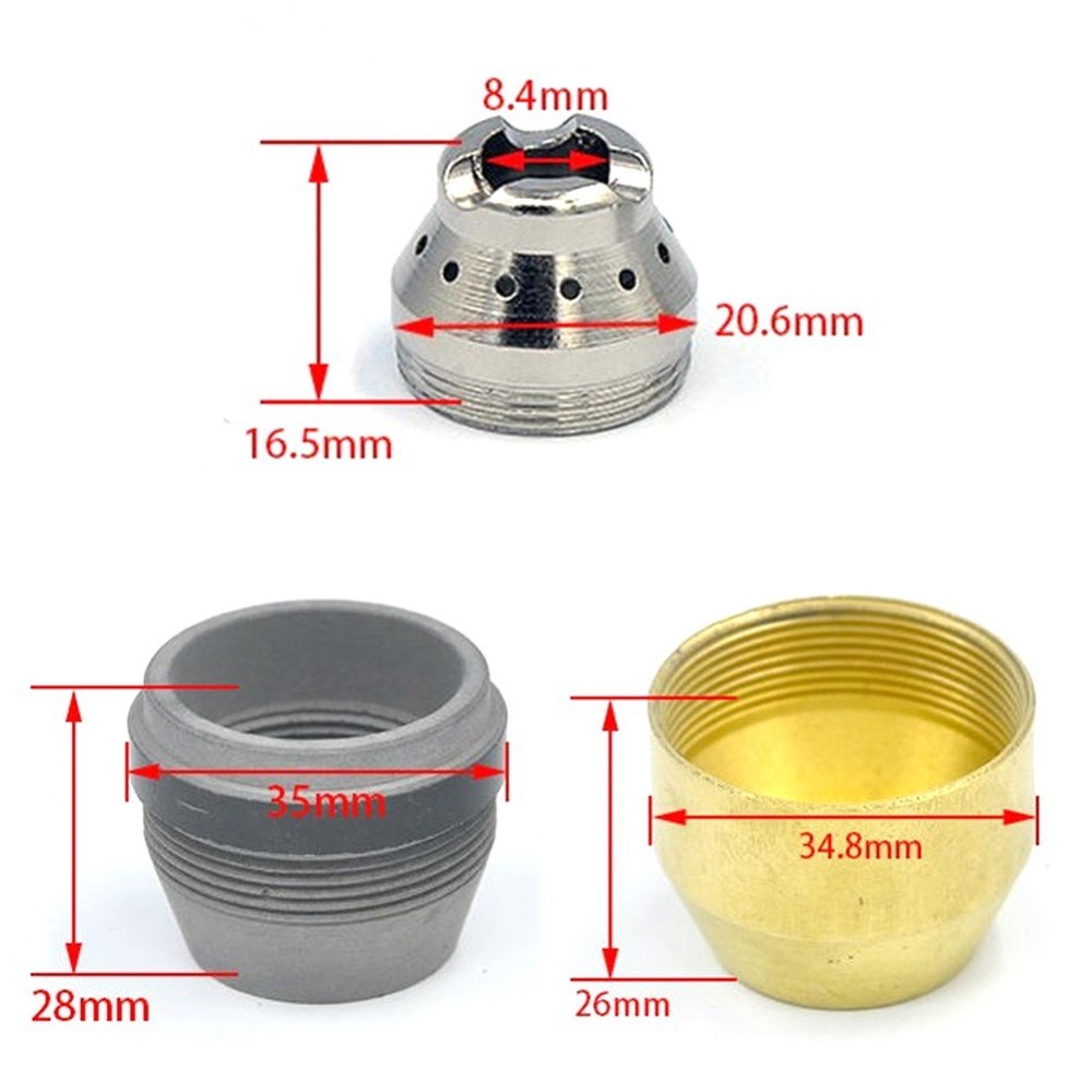 10pc Cutter Torch Set For P80 Plasma Cutting Torch Protective Cover And