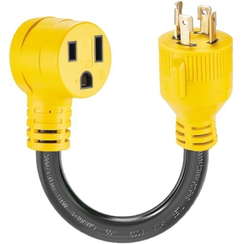 30 Amp Welder Adapter Plug Cord 1.5FT, 4 Prong to 3 Prong, Heavy Duty, ETL Liste