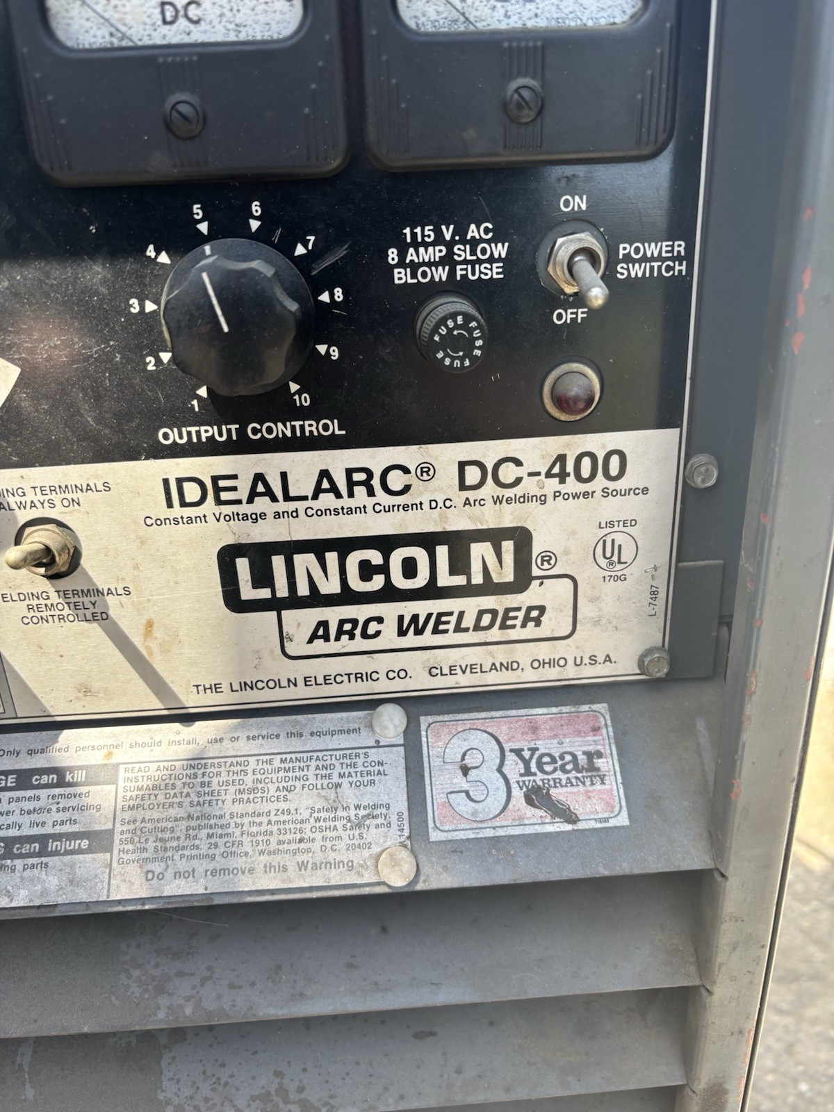 Lincoln Electric IdealArc DC-400 Arc Welder Three Phase -Free Shipping Included