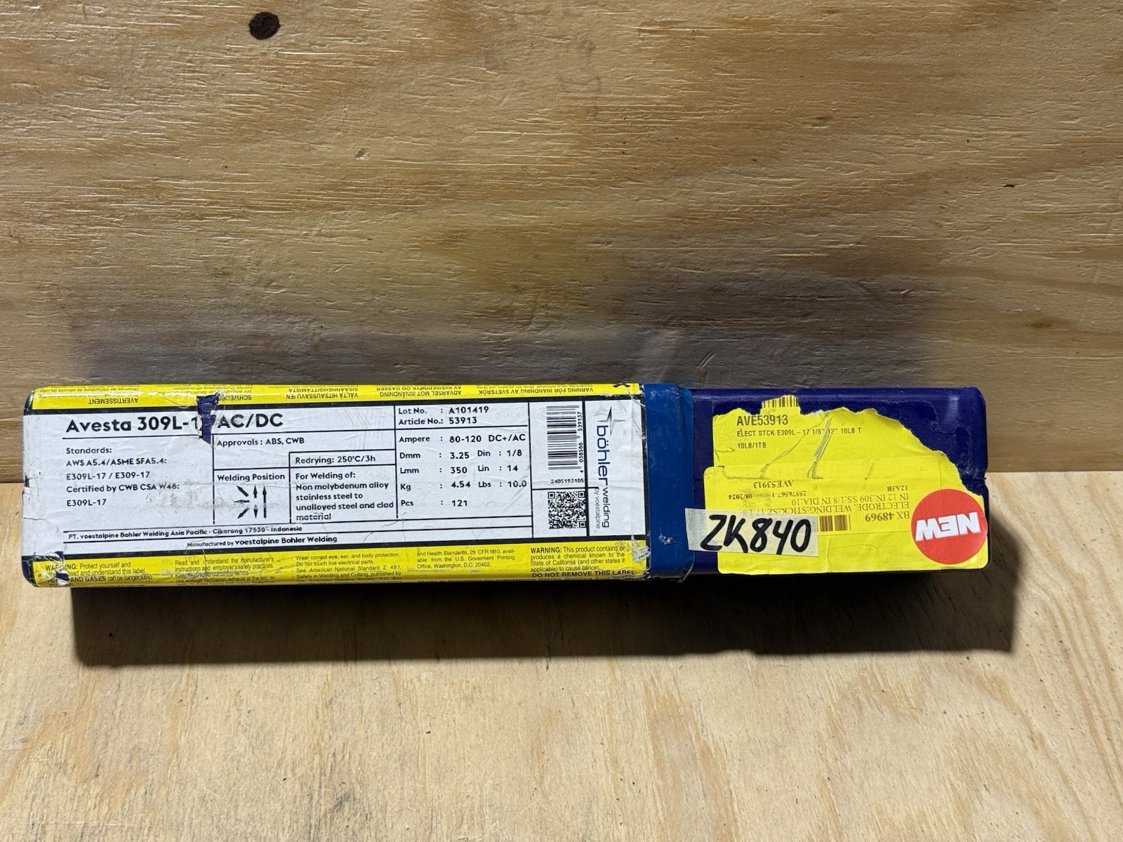 AVESTA E309 / 309L-17 Stick 10 LB Stainless Steel Electrode 1/8″ x 14″ — 53913