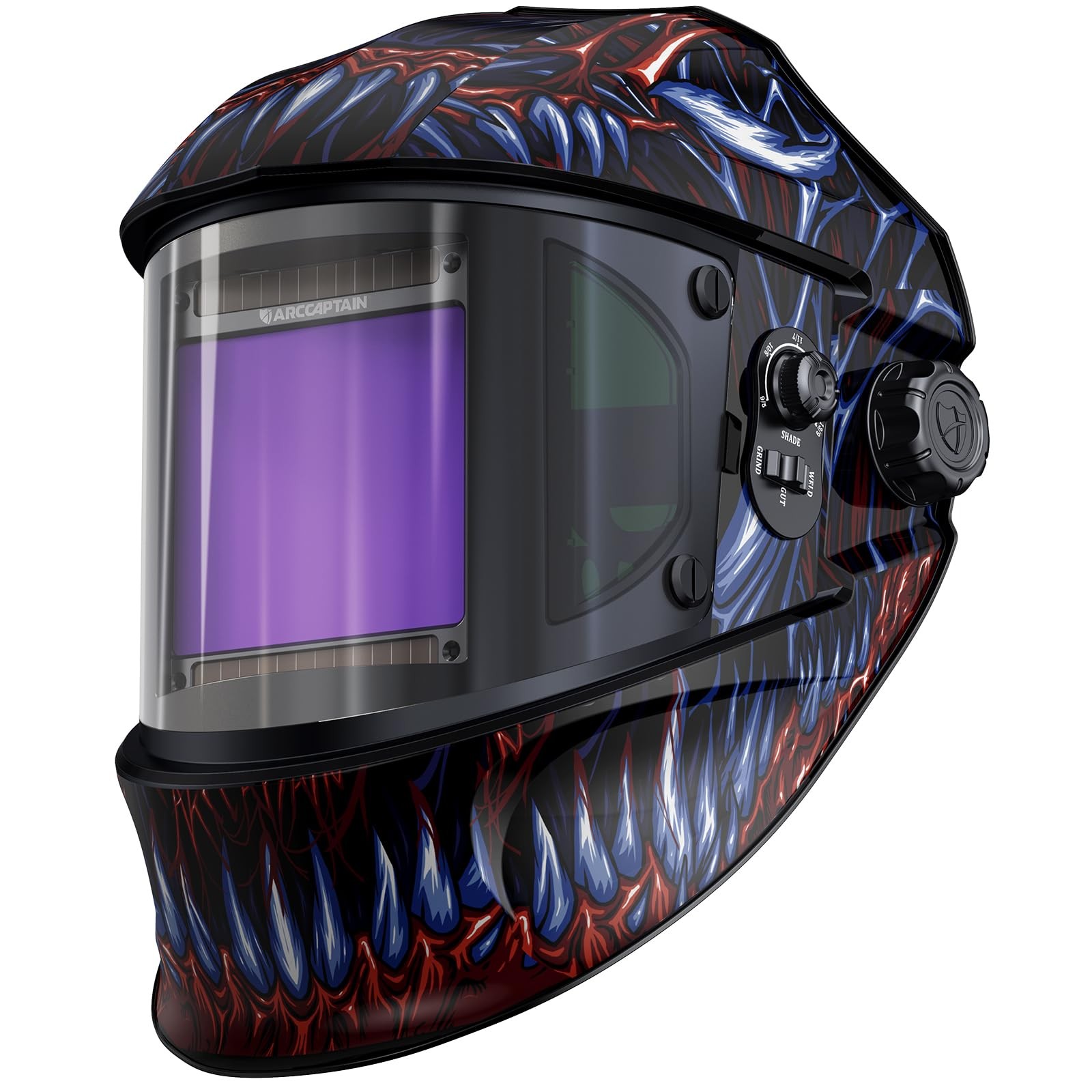 ARCCAPTAIN Auto Darkening Welding Helmet with One size and adjustable, White