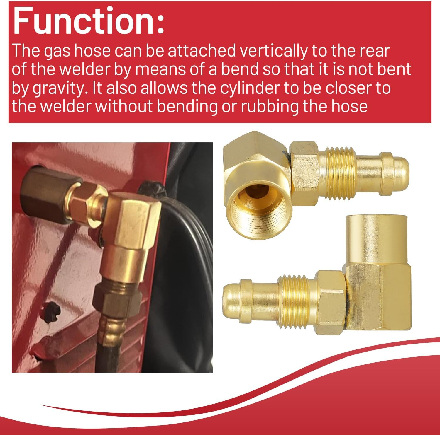 90′ 90 Degrees Elbow Inert Gas Adaptor Argon Welder Connector for Everlast for T