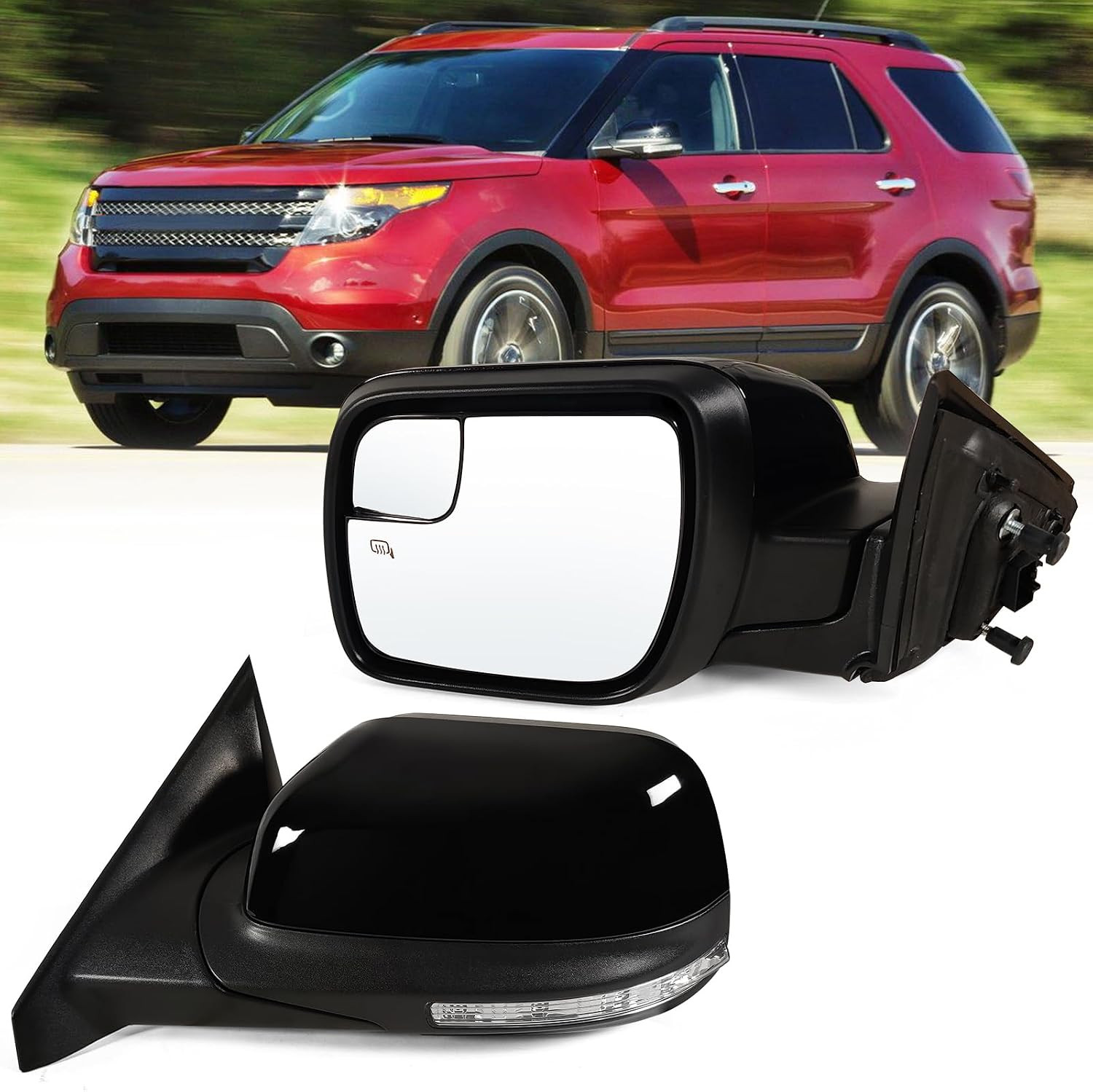 Left Driver Side Mirror Fits 2011-2019 Ford Explorer with Power Heated Turn Sign
