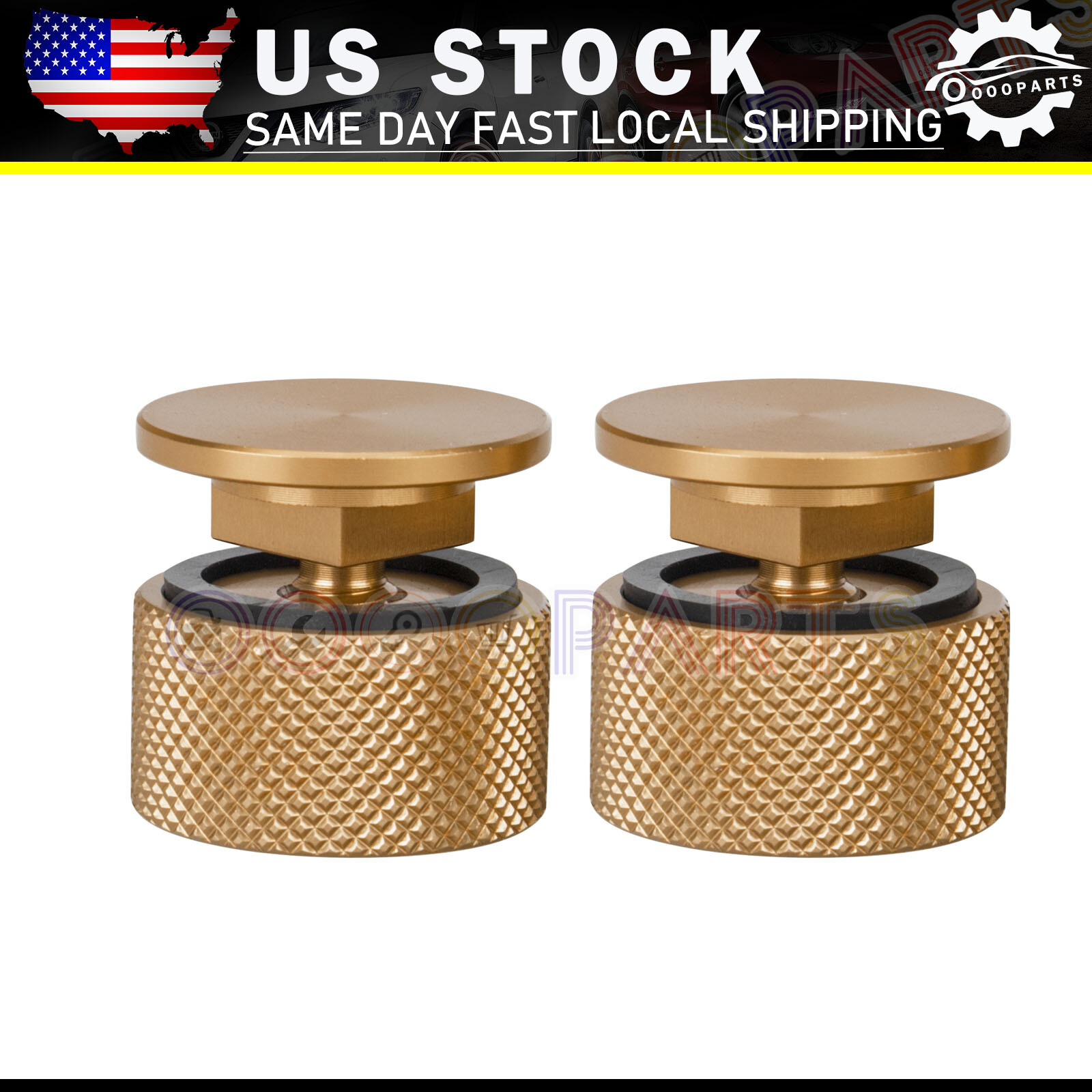 (2) New Golden Anodizing Aluminum Pipeliner Welding Helmet Fasteners