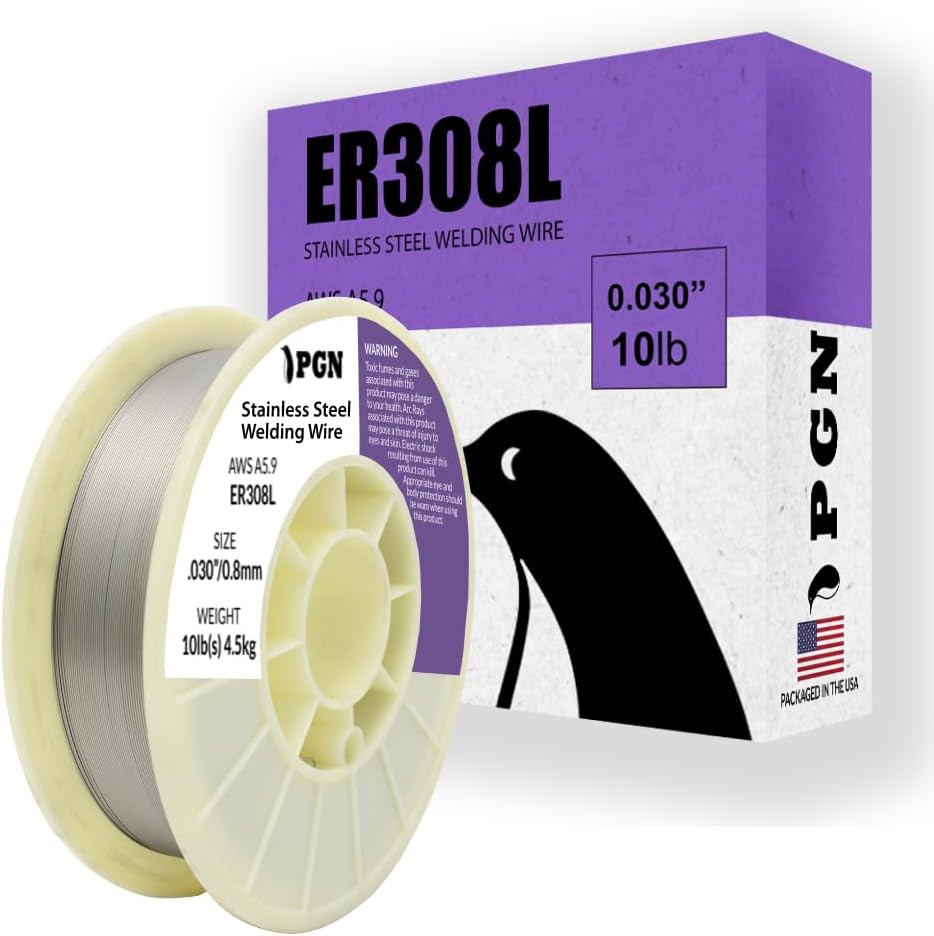 Stainless Steel MIG Welding Wire – ER308L .030 Inch – 10 Pound Spool – Low-Carbo
