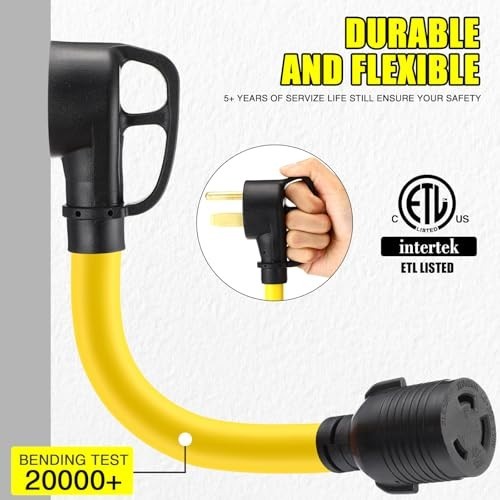 240V 30A Welder Adapter Cord, NEMA 6-50P to L6-30R, 3 Prong Plug for Generator,