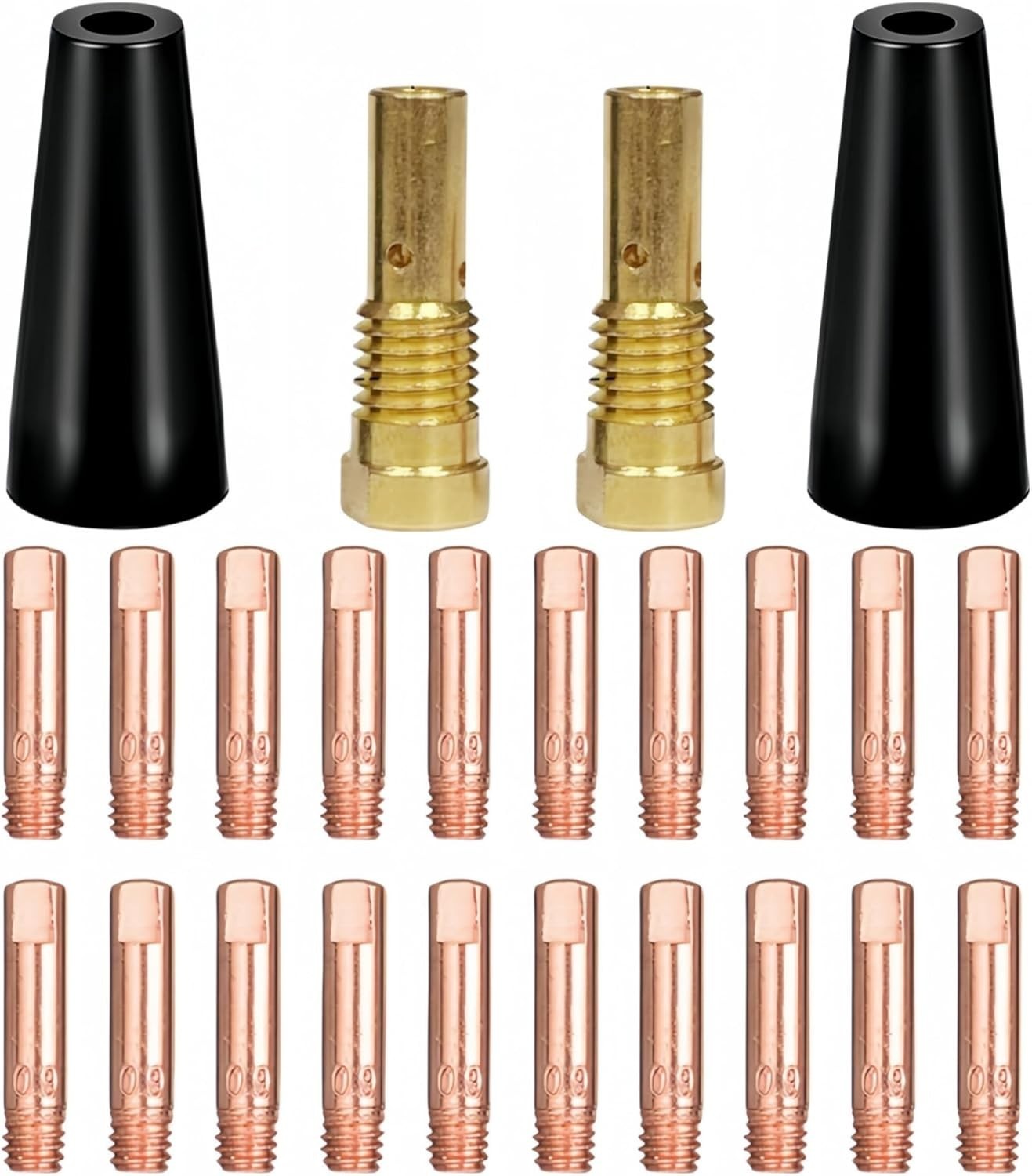 Durable 24-Piece .030″ Nozzle Kit for Flux Core Welding, Minimize Spatter