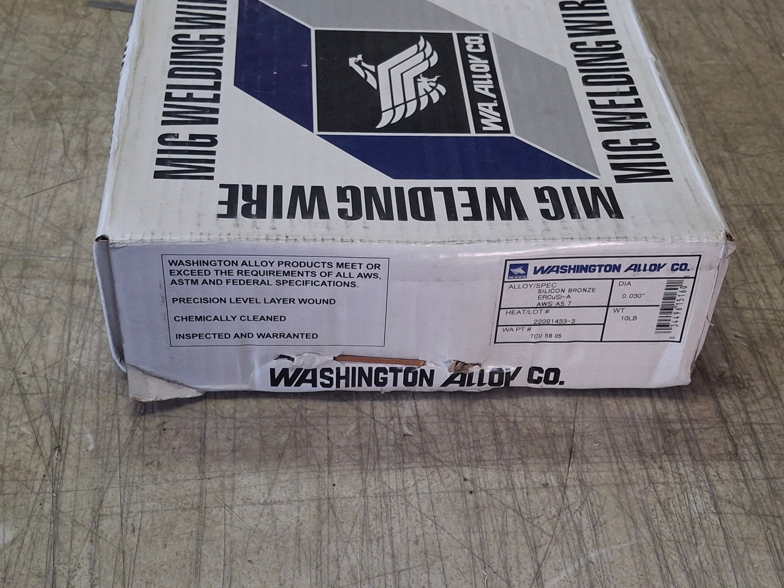 Washington Alloy ERCuSi-A .030″ Silicon Bronze MIG Welding Wire 10# Spool