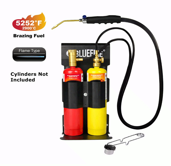 Oxypropane Welding Torch Kit with Flint Lighter & Holder for Brazing HVAC