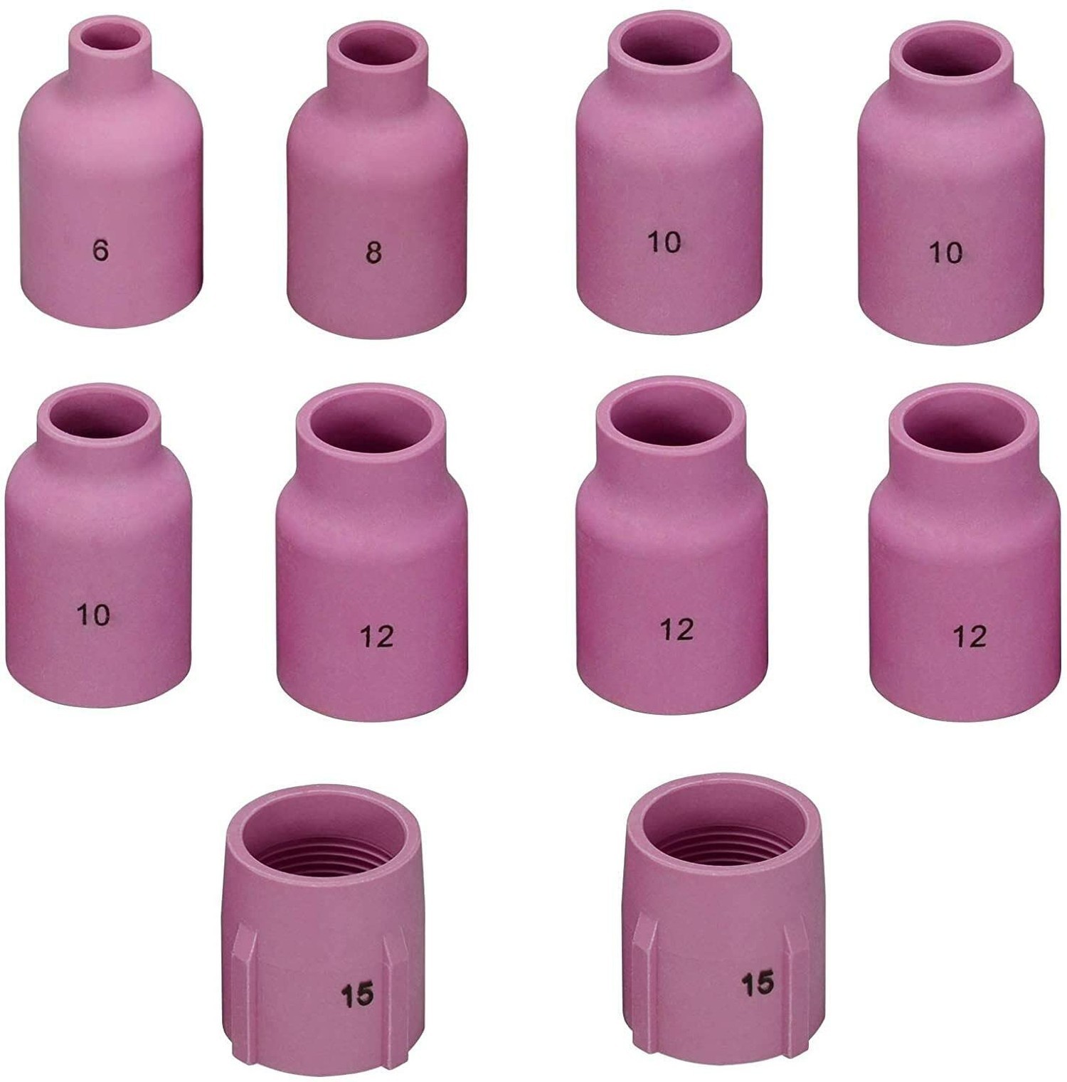 RIVERWELD TIG Gas Lens Alumina Nozzle 57N 53N 6#, 8#, 10#, 12#, 15# 10pcs | J…