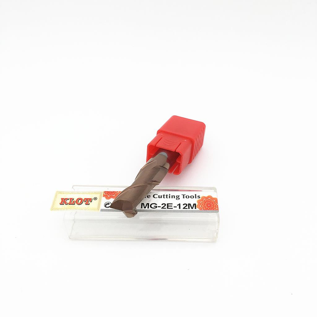 KLOT HRC60 Ultra Hard TiCN Coated Solid Carbide End Mill 4mm-6mm 2-Flute CNC