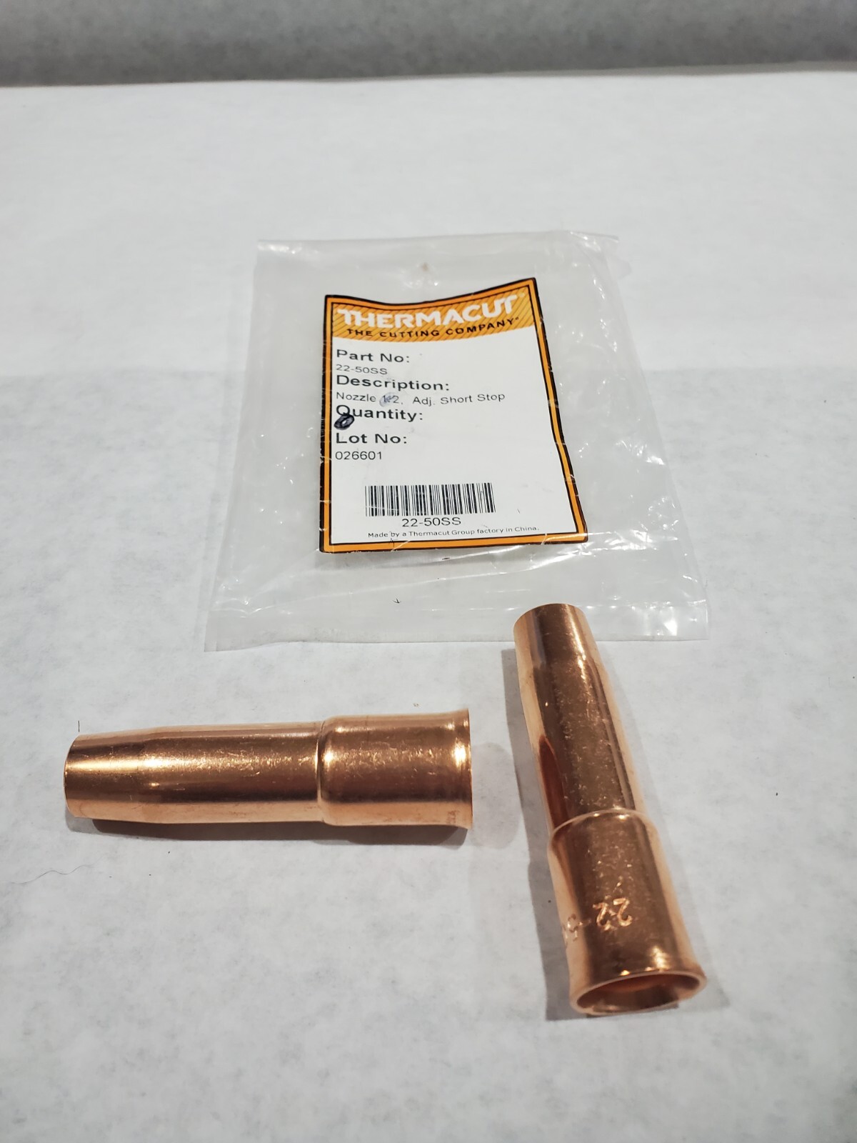 Thermacut Tweco 22-50SS Short Stop Nozzle 1/2″ Adjustable Mig Welding Gun Pkg 2