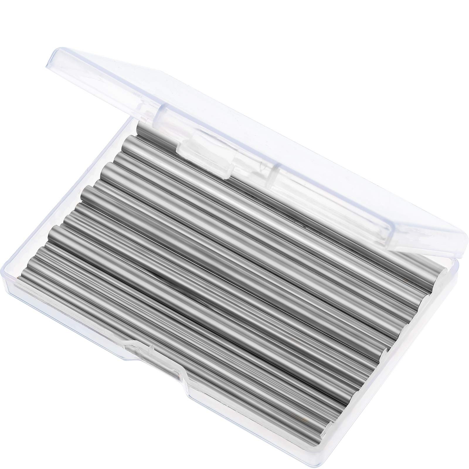 24 Pcs 304 Stainless Steel Round Rods Bar Assorted Diameter 1.5-8 mm Silver
