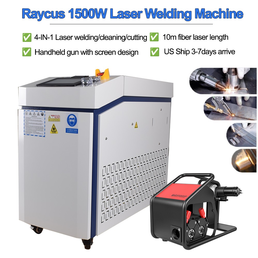 Raycus 1500W Laser Welding Cleaning Cutting Machine Rust Paint Removal 4-IN-1 US