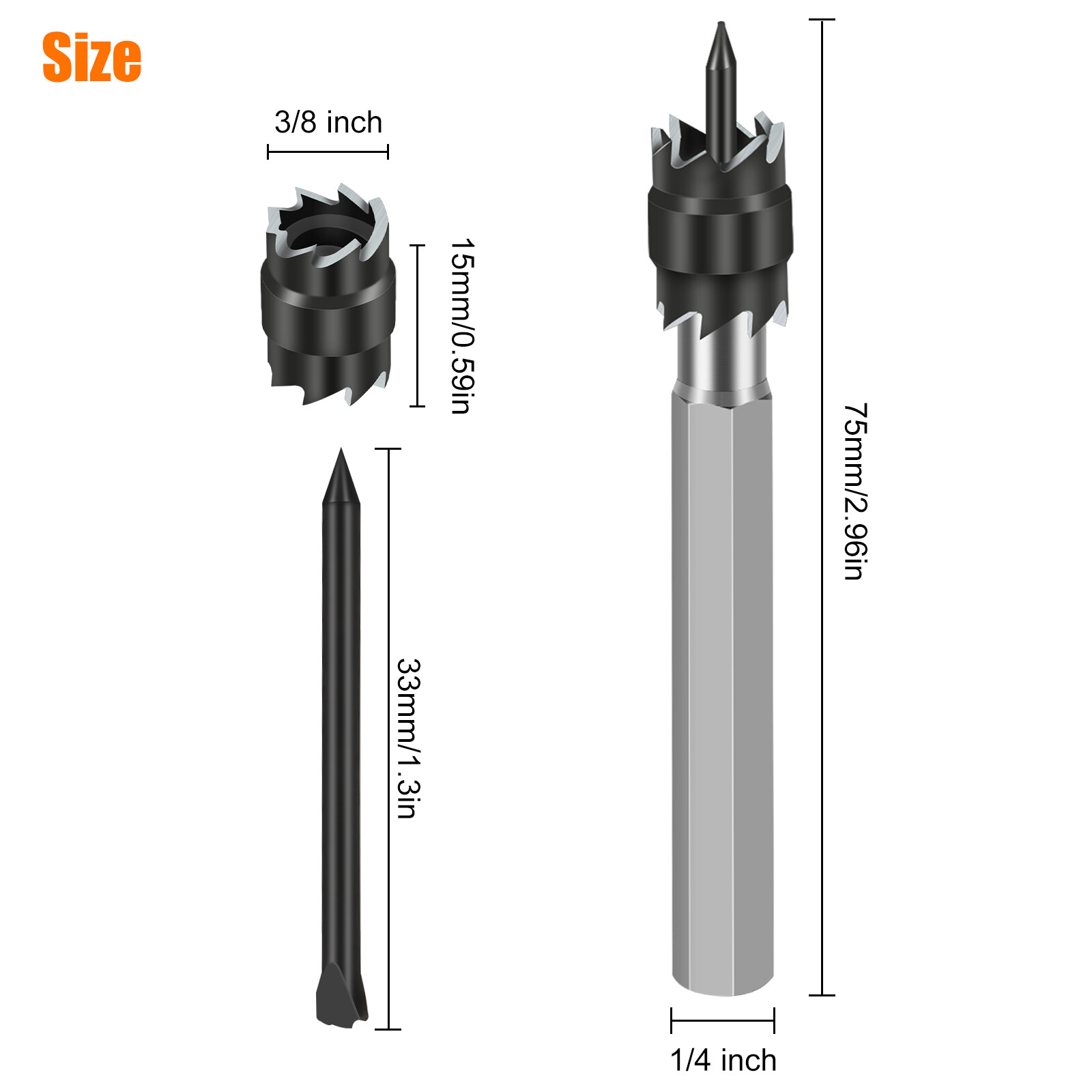 14Pcs 3/8″ Double Sided Spot Weld Cutter Remover Drill Bit Welder Cut Rotary Kit