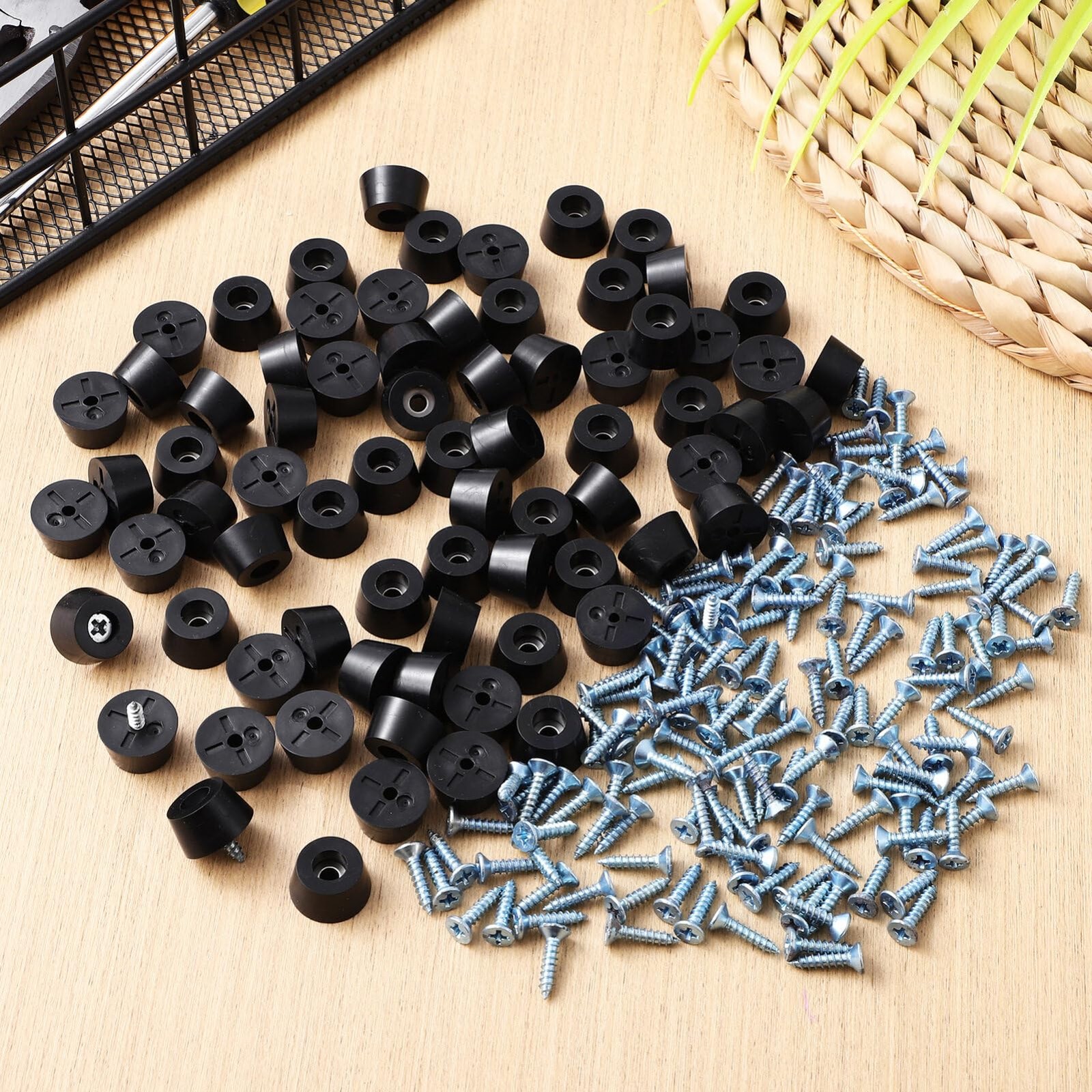 DOITOOL 120 PCS Soft Cutting Board Rubber Feet 1.50X0.80X0.80CM, As Shown