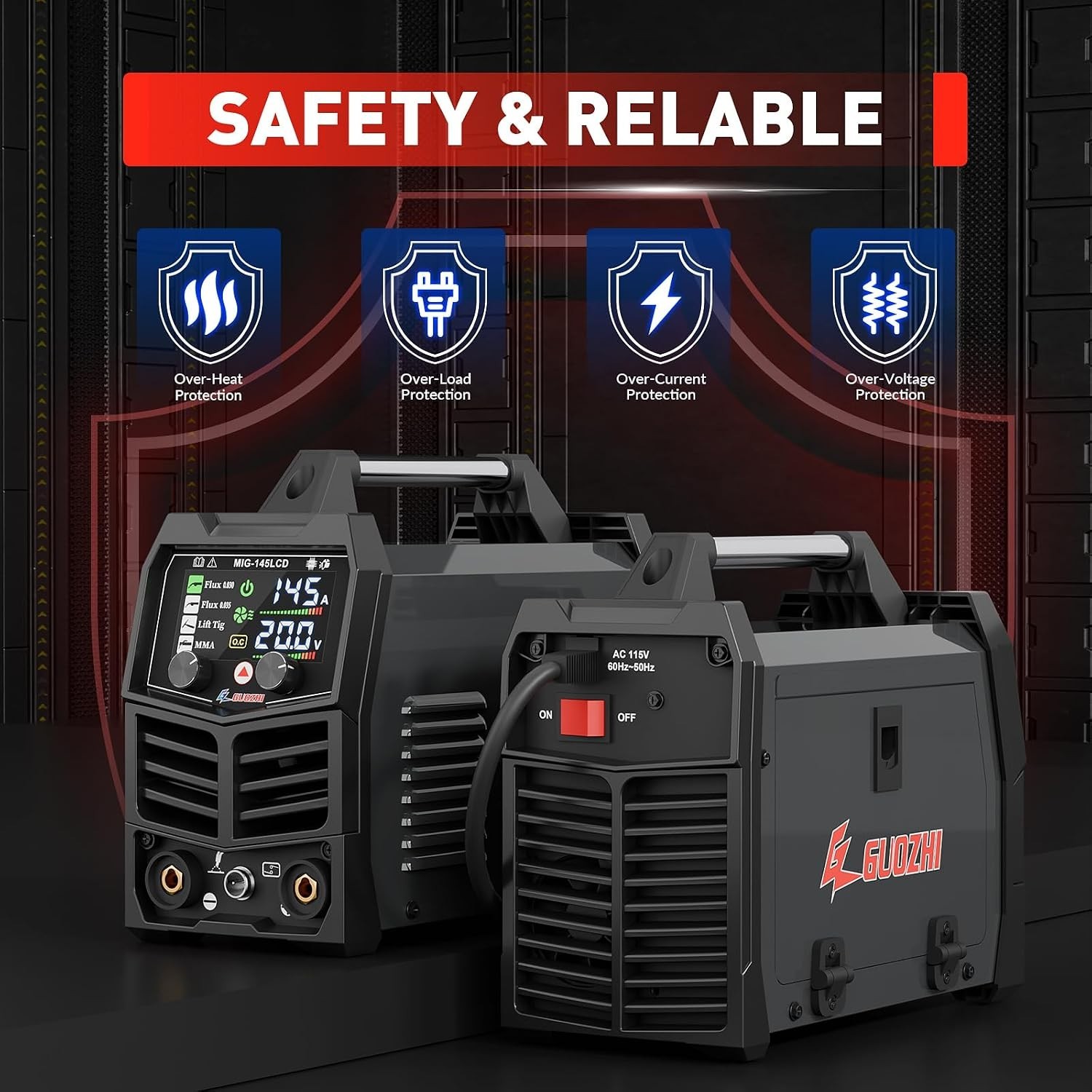 Advanced 145A MIG Welder with LCD Display – Perfect for Professionals & DIYers