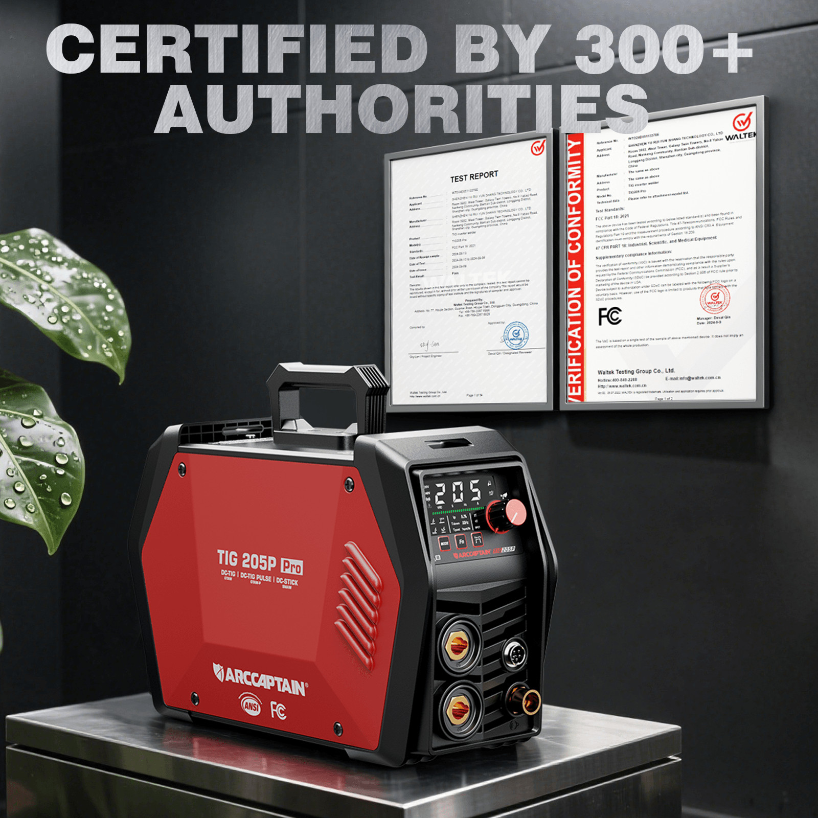 ARCCAPTAIN iControl TIG205P Pro DC Pulse 5 In 1 Lift/Spot TIG & Stick Welder LED