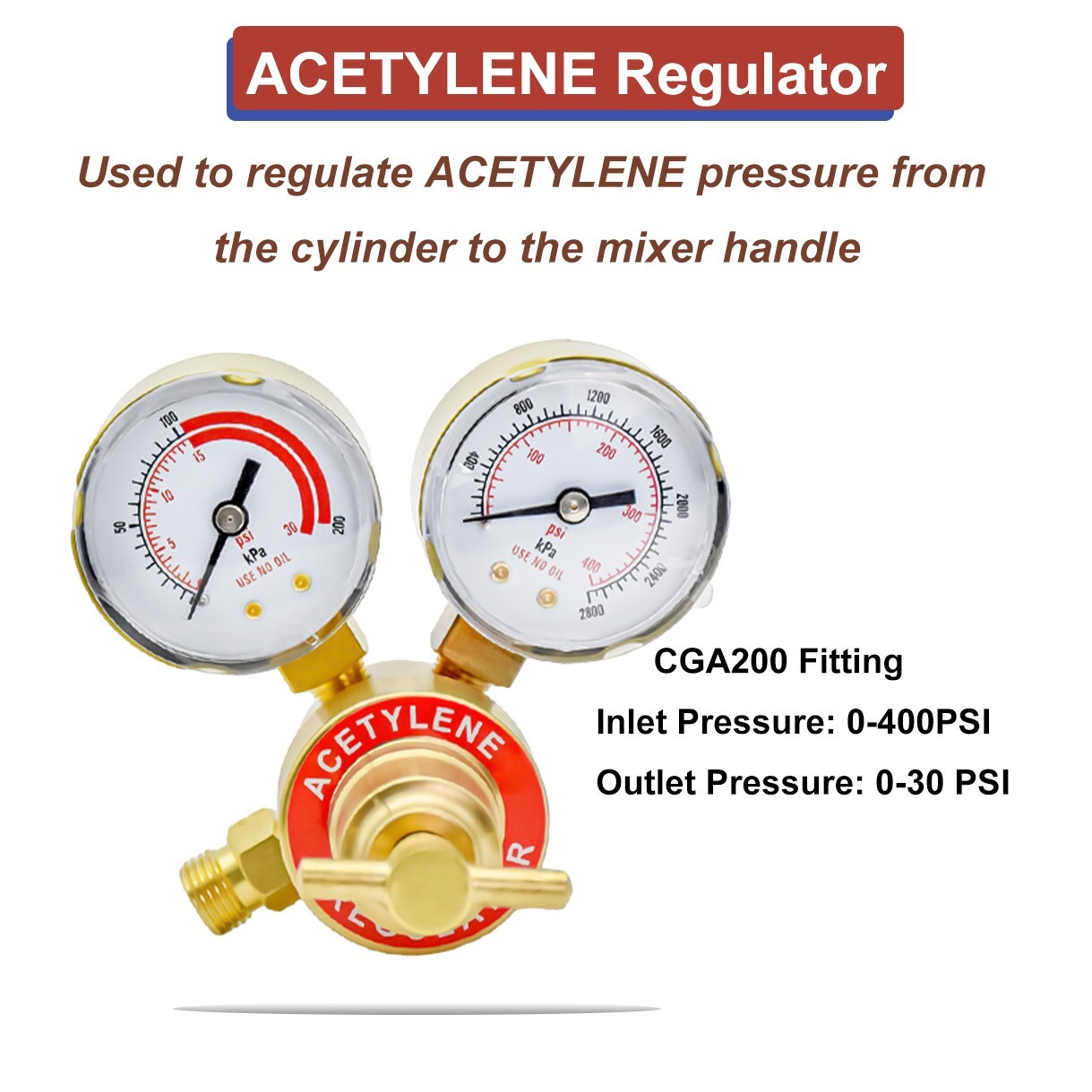 Solid Brass OXYGEN & ACETYLENE Regulators 4 Welding Fit Victor Gas Torch Cutting
