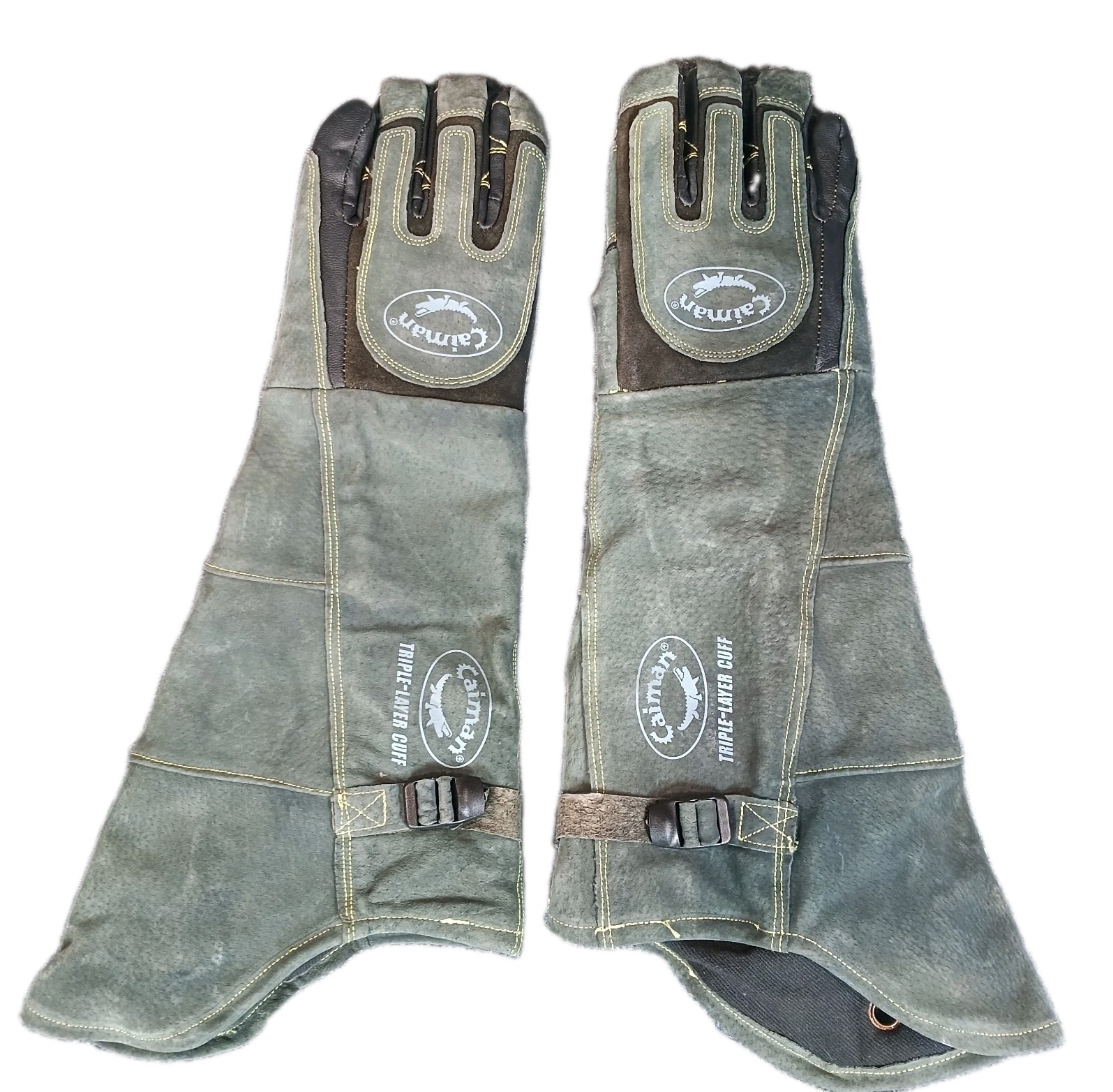 Caiman Premium MIG Stick Welding Gloves XL Heavy Duty Triple Layer Cuff 1879