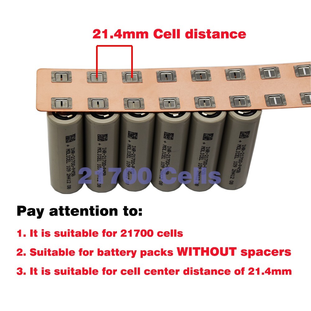 3PCS 31.5″ 0.3mm Copper Busbar 21700 Li-ion Battery Spot Welding Strip Tabbing