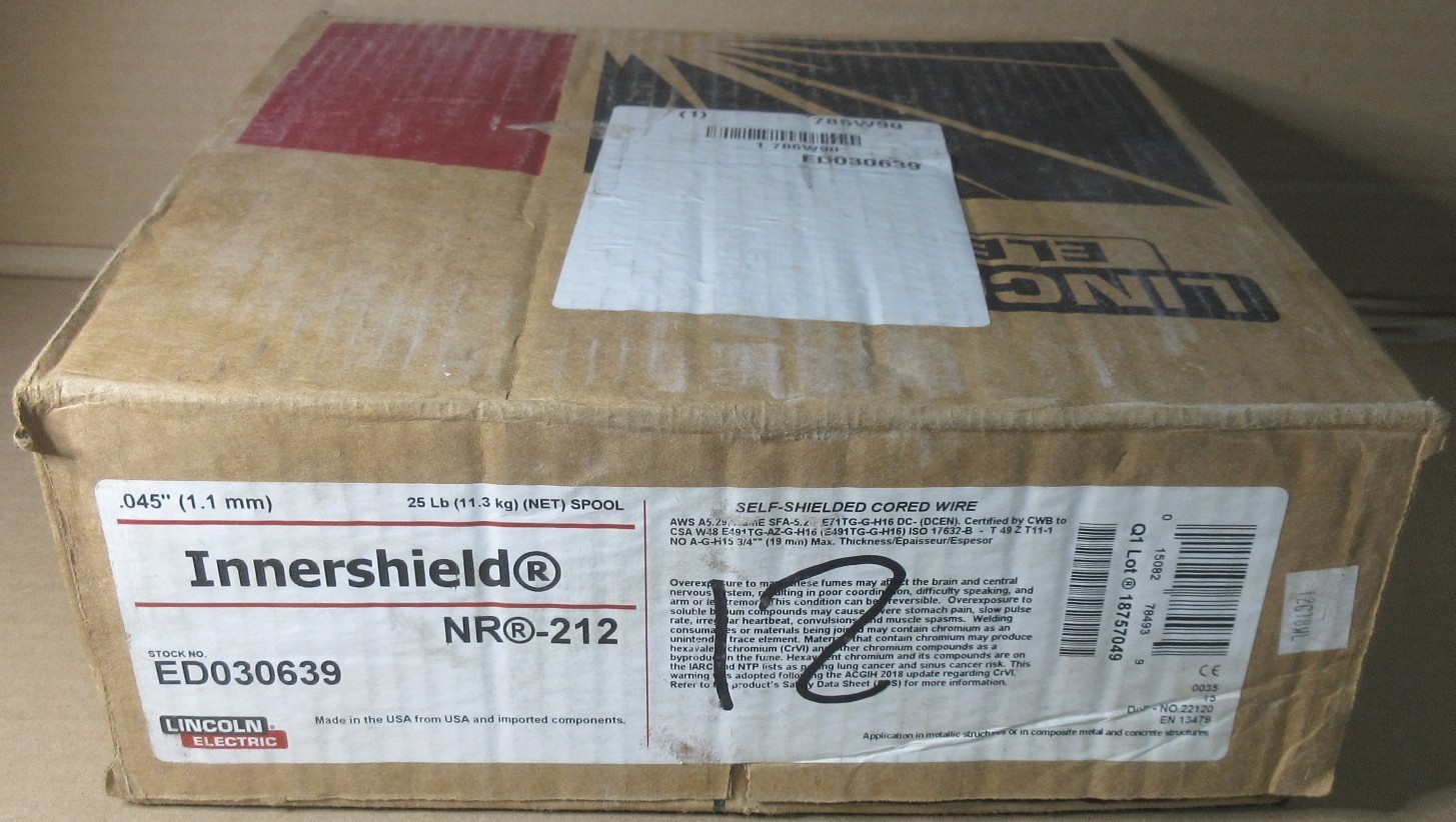 Lincoln Innershield NR-212 ED030639 Self Shielded Cored Welding Wire .045 diam
