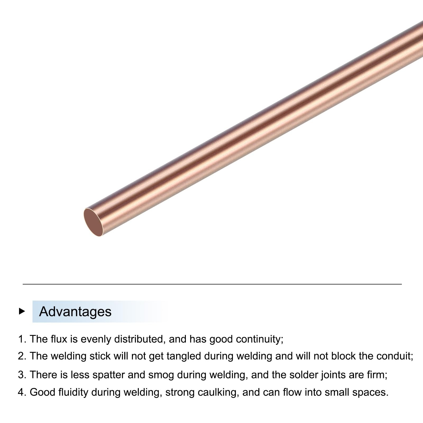 MECCANIXITY 21Pcs Copper Brazing Rods, Phosphor 3/64″x10″,
