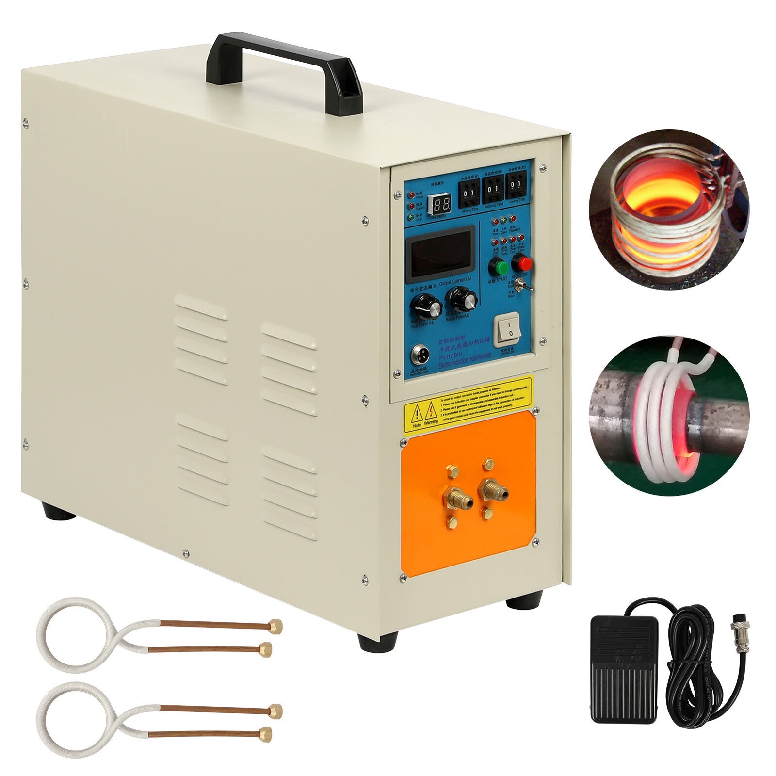 15 KW High Frequency Induction Heater Furnace Melting Furnace 30-100 KHz 220V