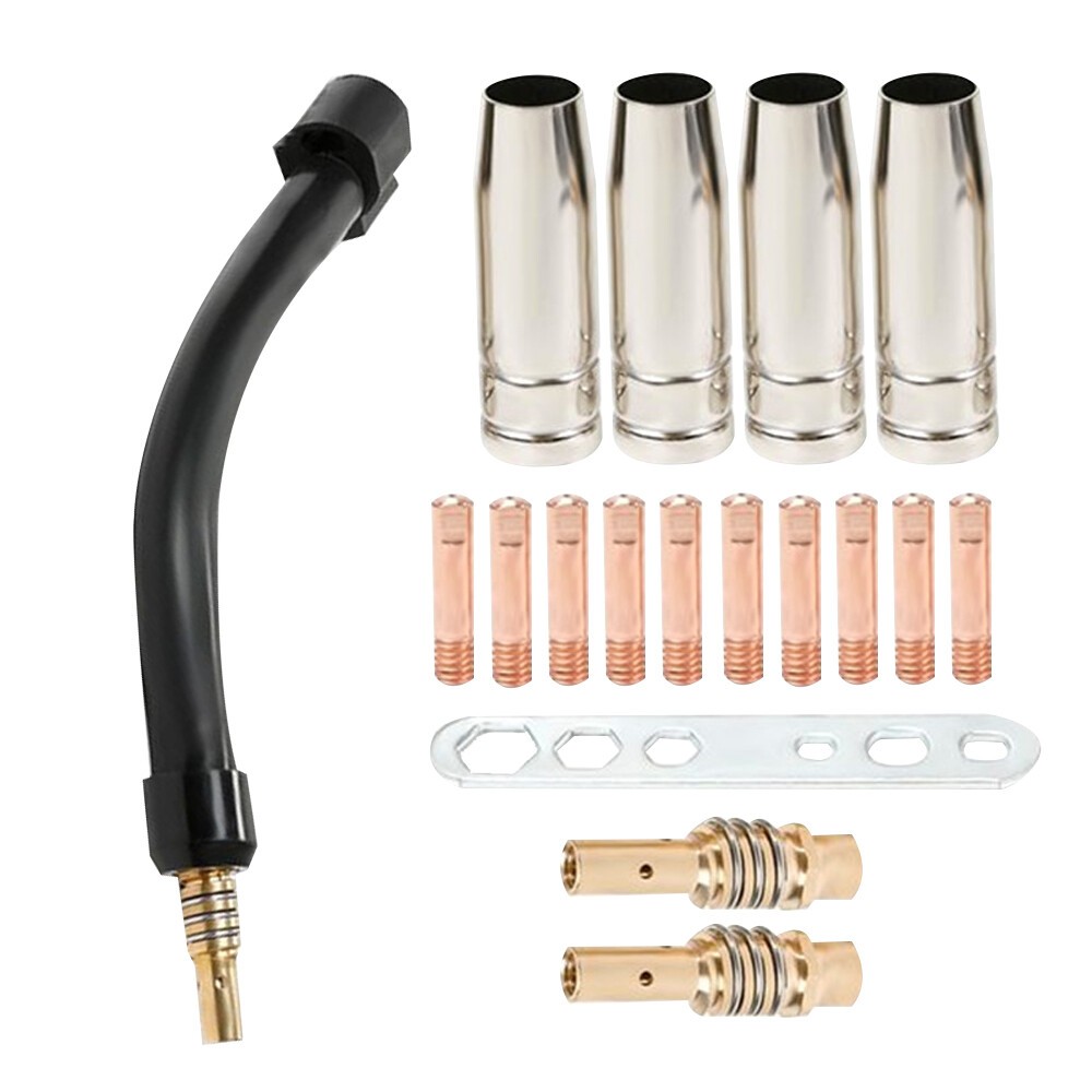 360° Flexible MIG Welding Neck Extension M6 Contact Tip Nozzle Kit 0.035″