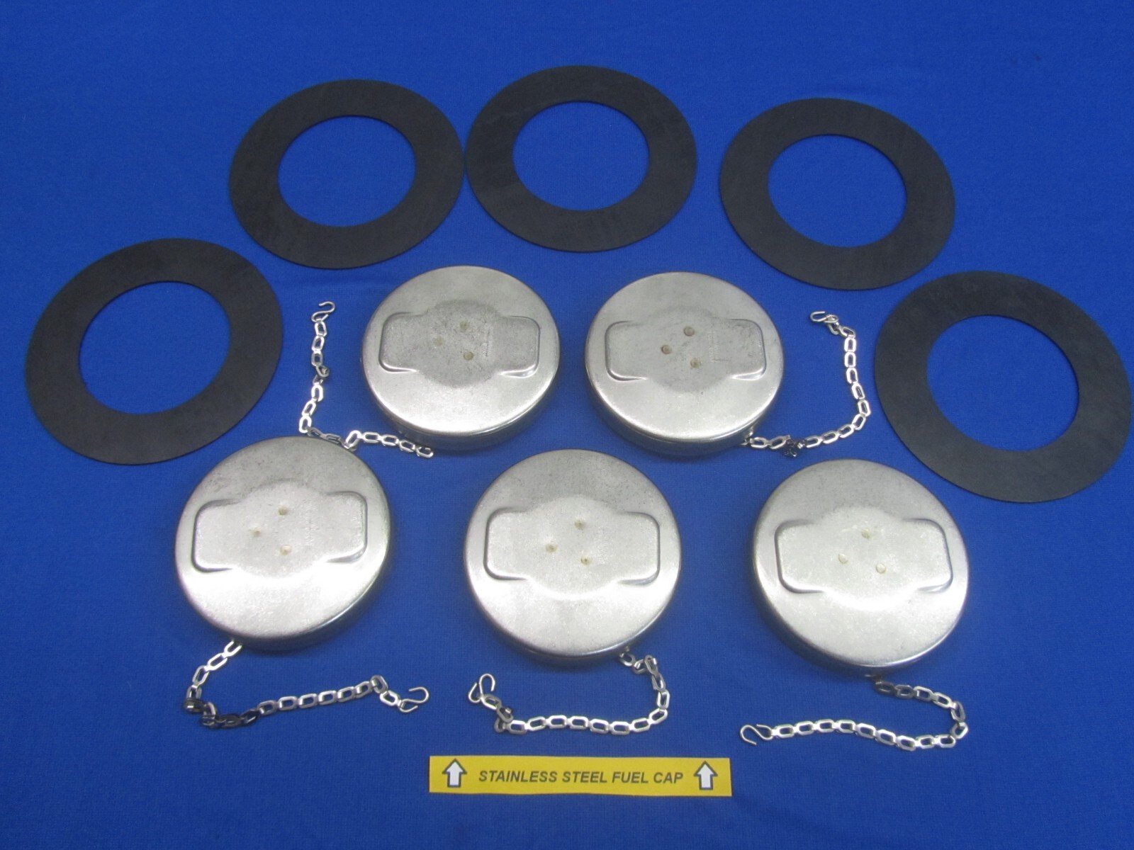 LOT 5 STAINLESS Fuel Cap Lincoln Welder W/VITON Int Seal Sa-200 SA-250 SAE-400