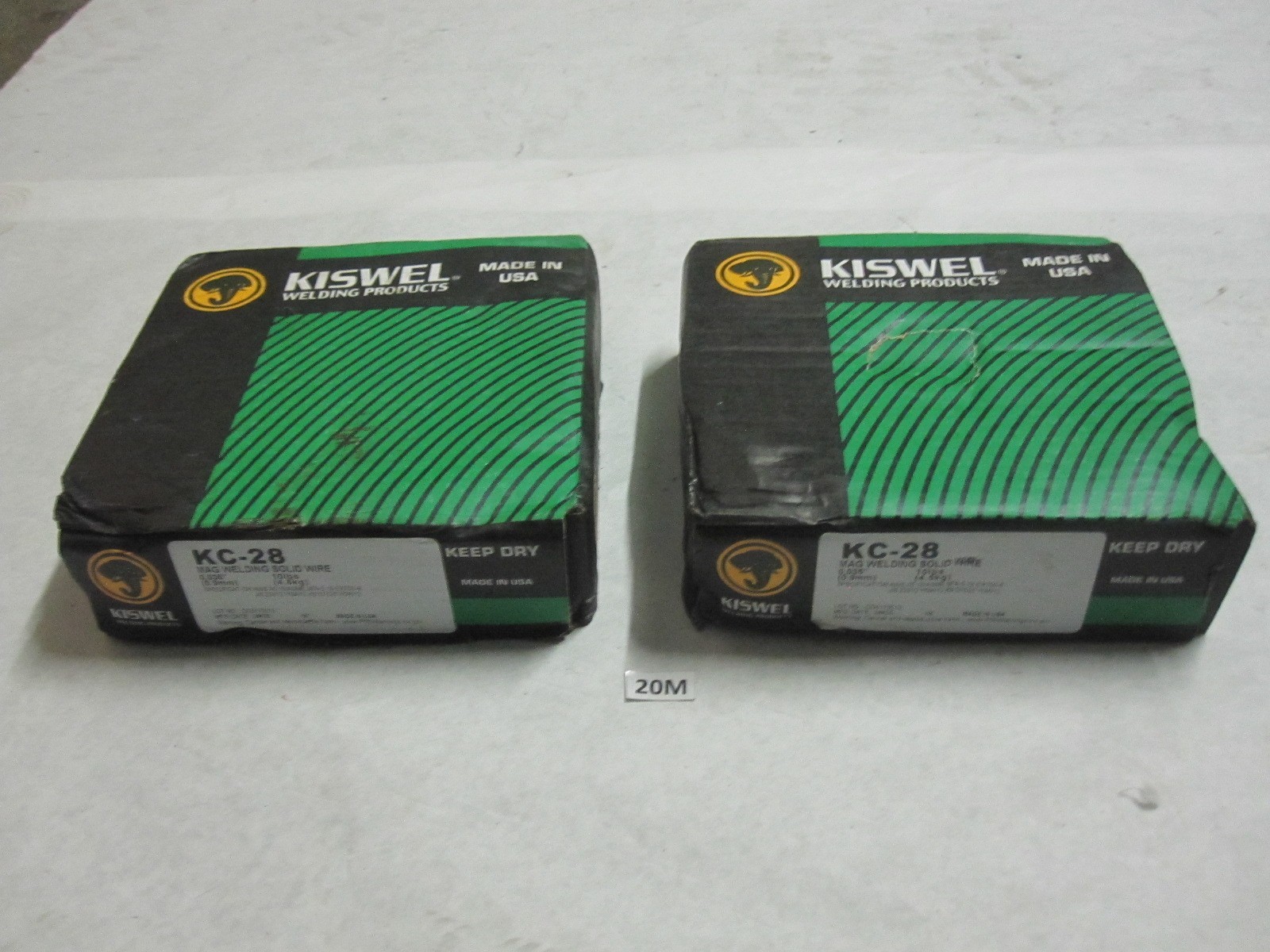 Genuine 2 QTY Kiswel 10lbs KC-28 MAG Welding Solid Wire Spools .035″ Dia ER70S-6