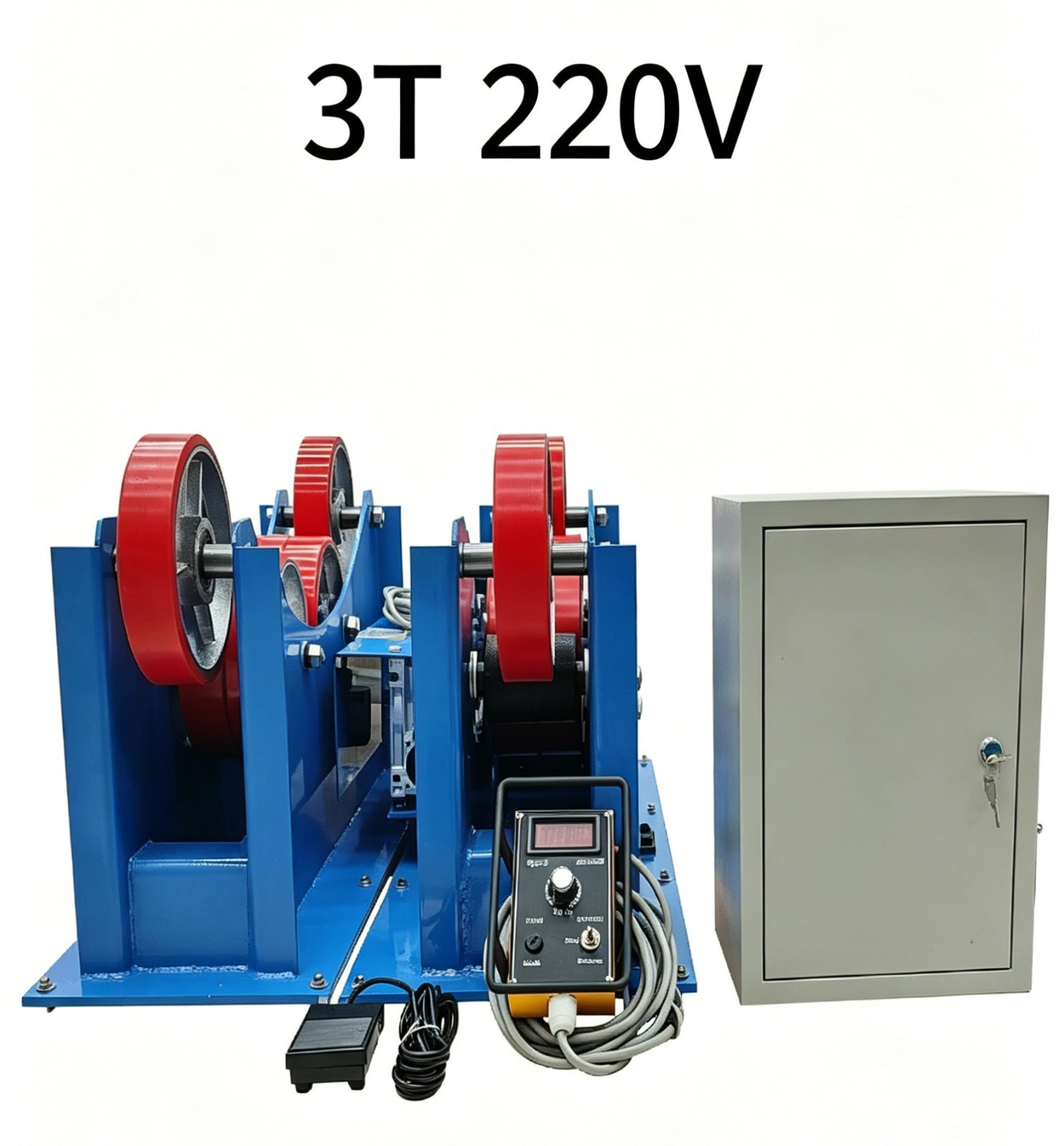 TPU Wheel Welding Turning Rolls 3T 220V AC Frequency Conversion Speed Regulation