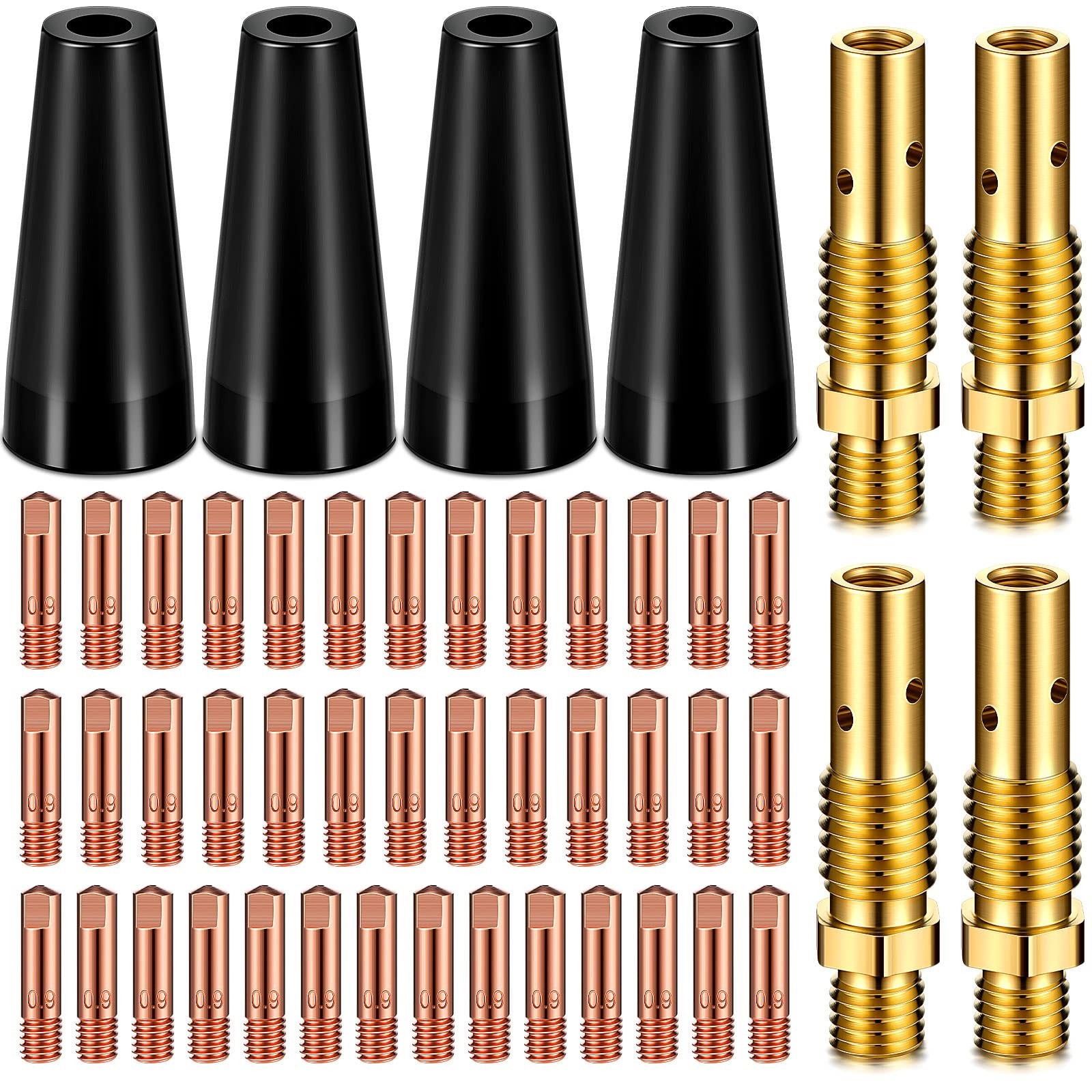 48 Pcs Flux Core Gasless Nozzle Tips Kits KP1939-1 Flux Core Welder Mig Welder