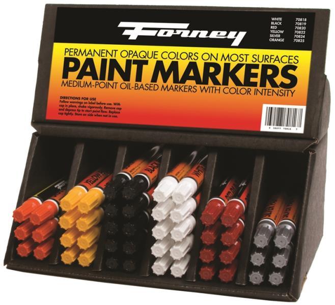 NEW FORNEY 70816 48 PIECE WELD MARKING PAINT MARKER ASSORTMENT DISPLAY 8911174