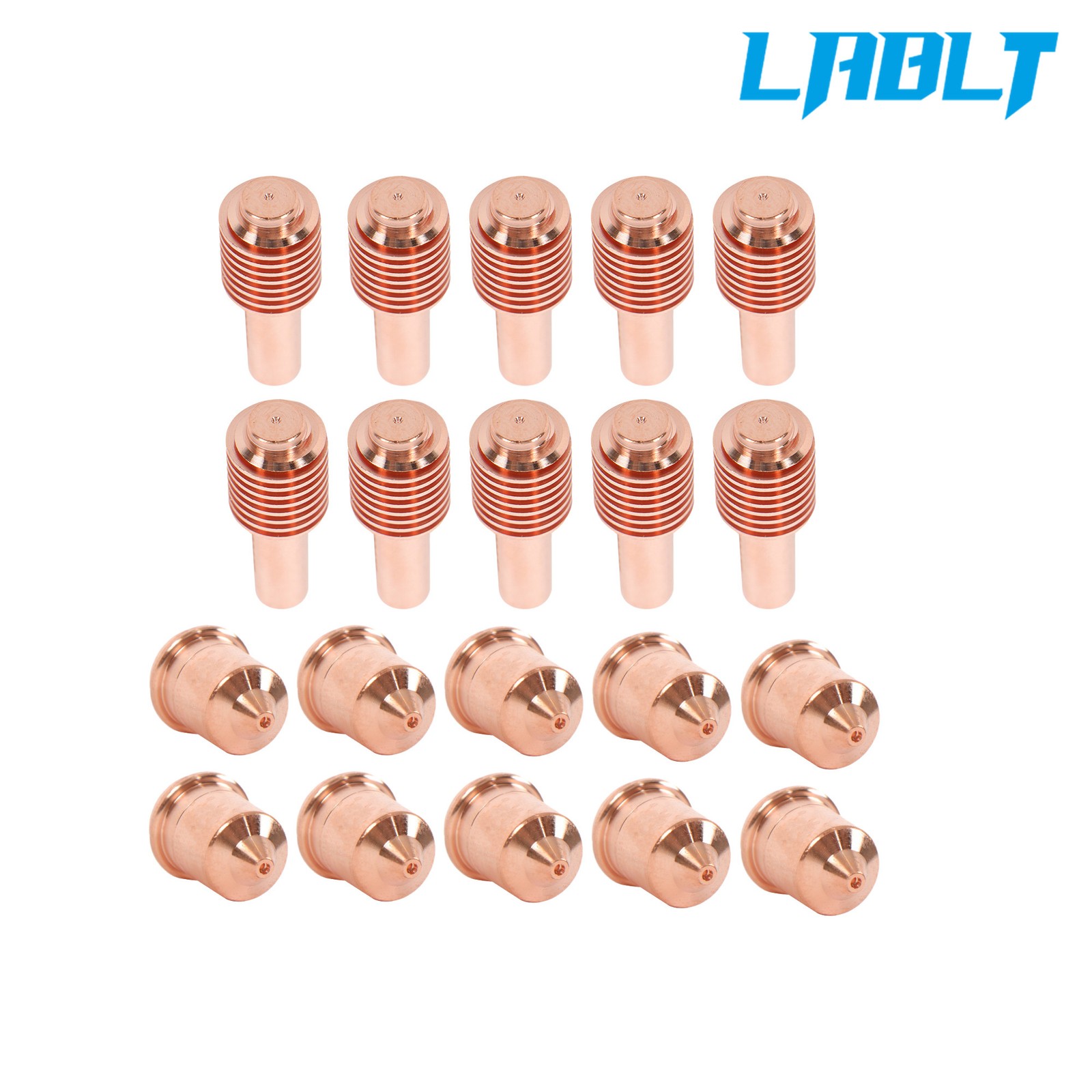 LABLT 10 Pcs 220671 Nozzle and 10 Pcs 220669 Electrode Plasma Cutter Copper