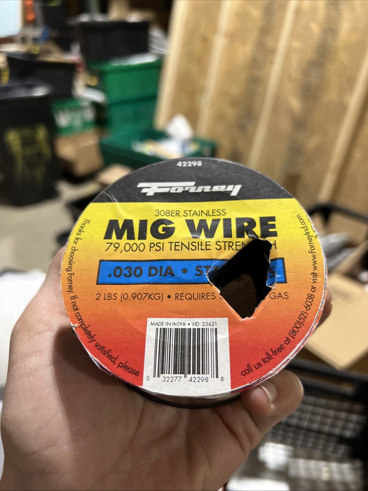 Forney Stainless Steel Mig Welding Wire 308ER 2lbs .030″ 42298 NEW