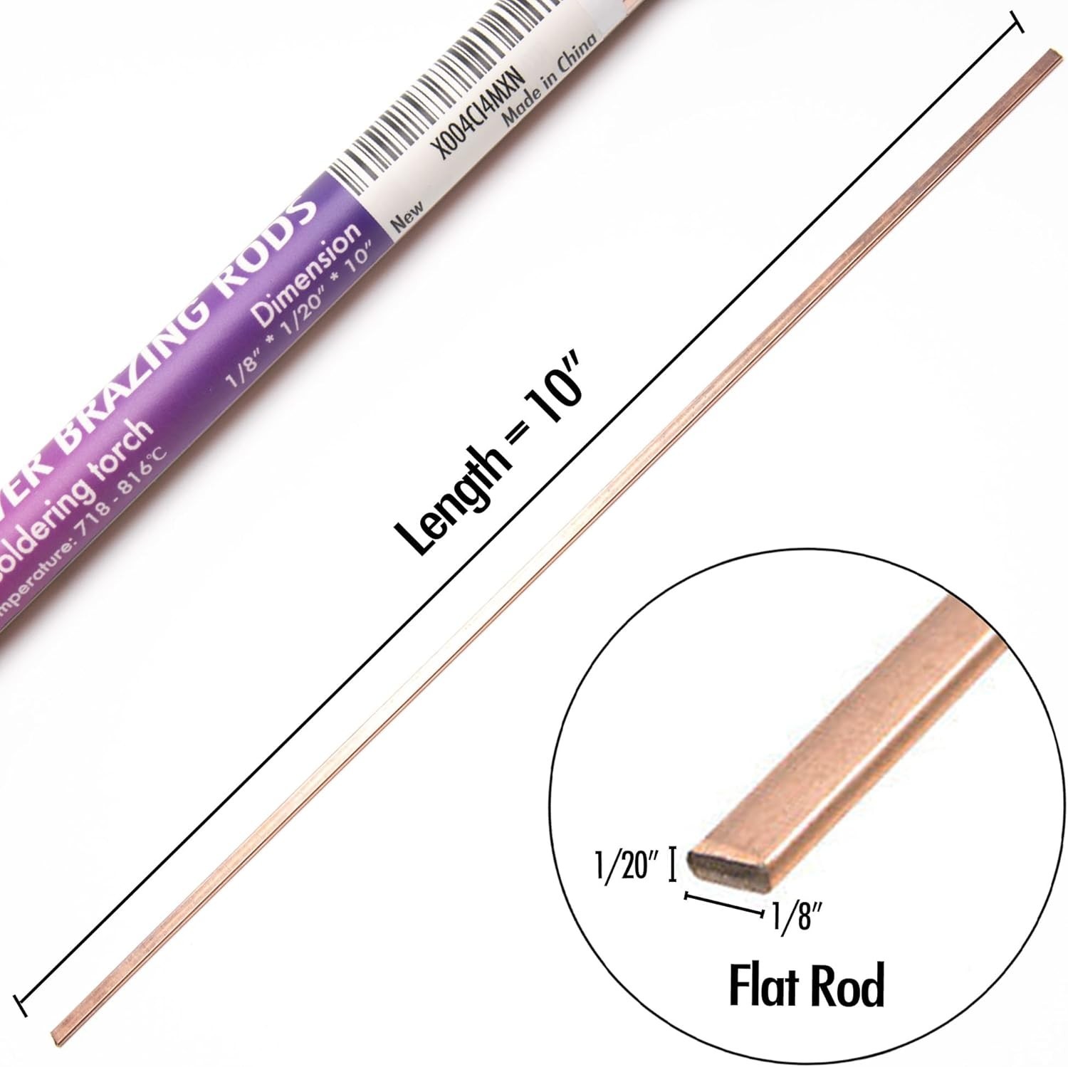 40 Sticks Brazing Rods Bcup-3 5% Silver Solder Phos Copper Brazing Alloys Flat W