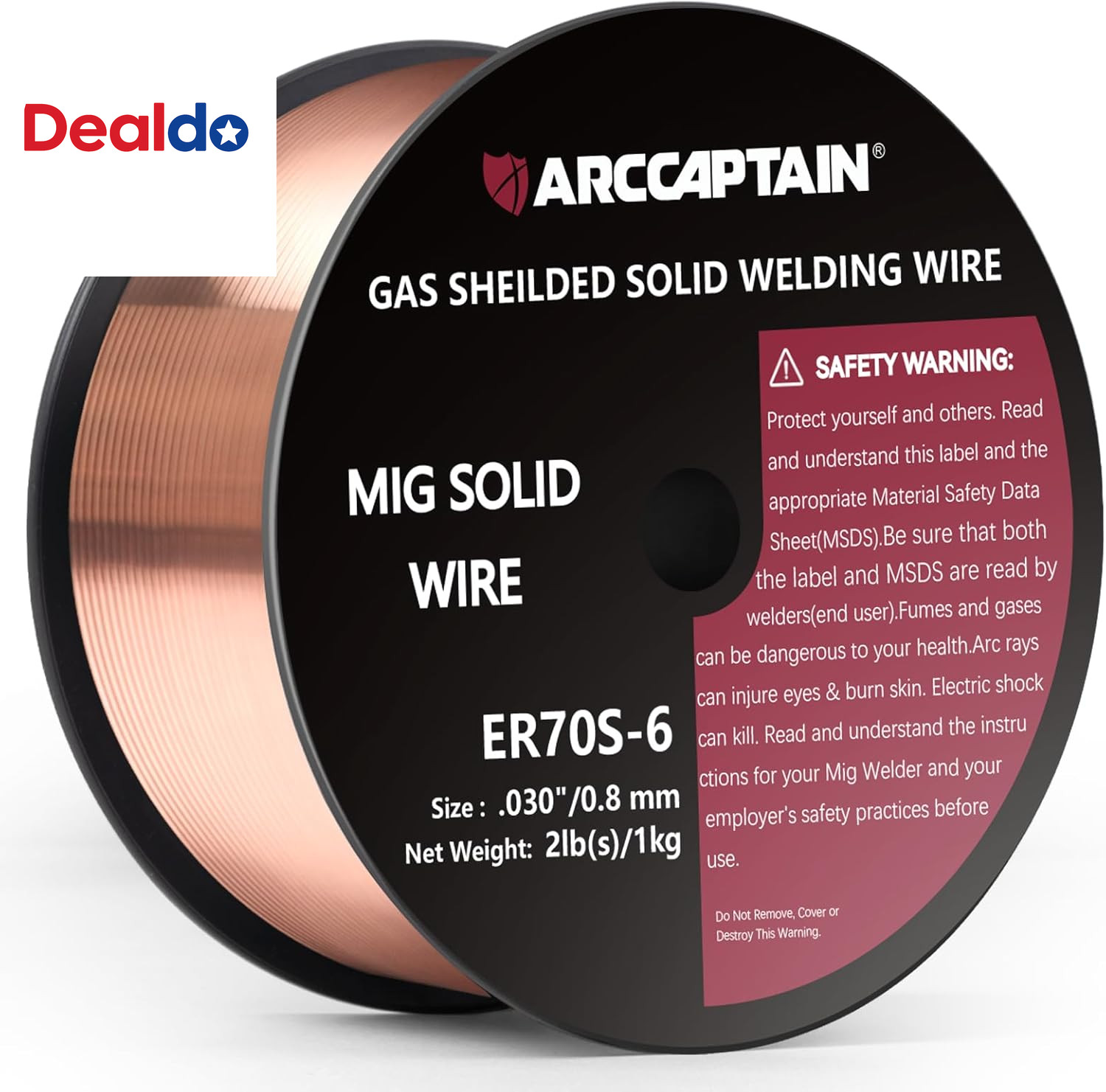 Mig Welding Wire, Mig Wire ER70S-6 2Lbs Gas Solid Carbon Steel Low Splatter Mig