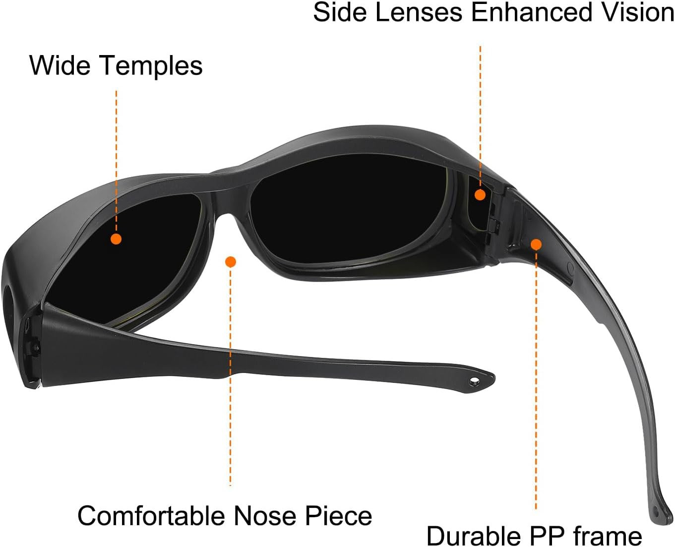 Welding Safety Glasses IR Protective PPE Wrap Around Eye Protection Eyewear
