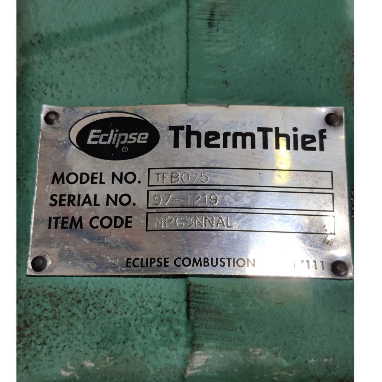 Eclipse Self-Recuperative / Radiant Tube Firing Burner, TFBO75